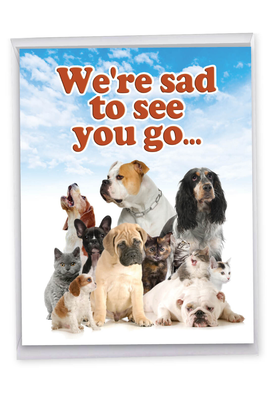 Funny Retirement Card (8.5 x 11 Inch) – Pet Coworkers J3636RTG-US