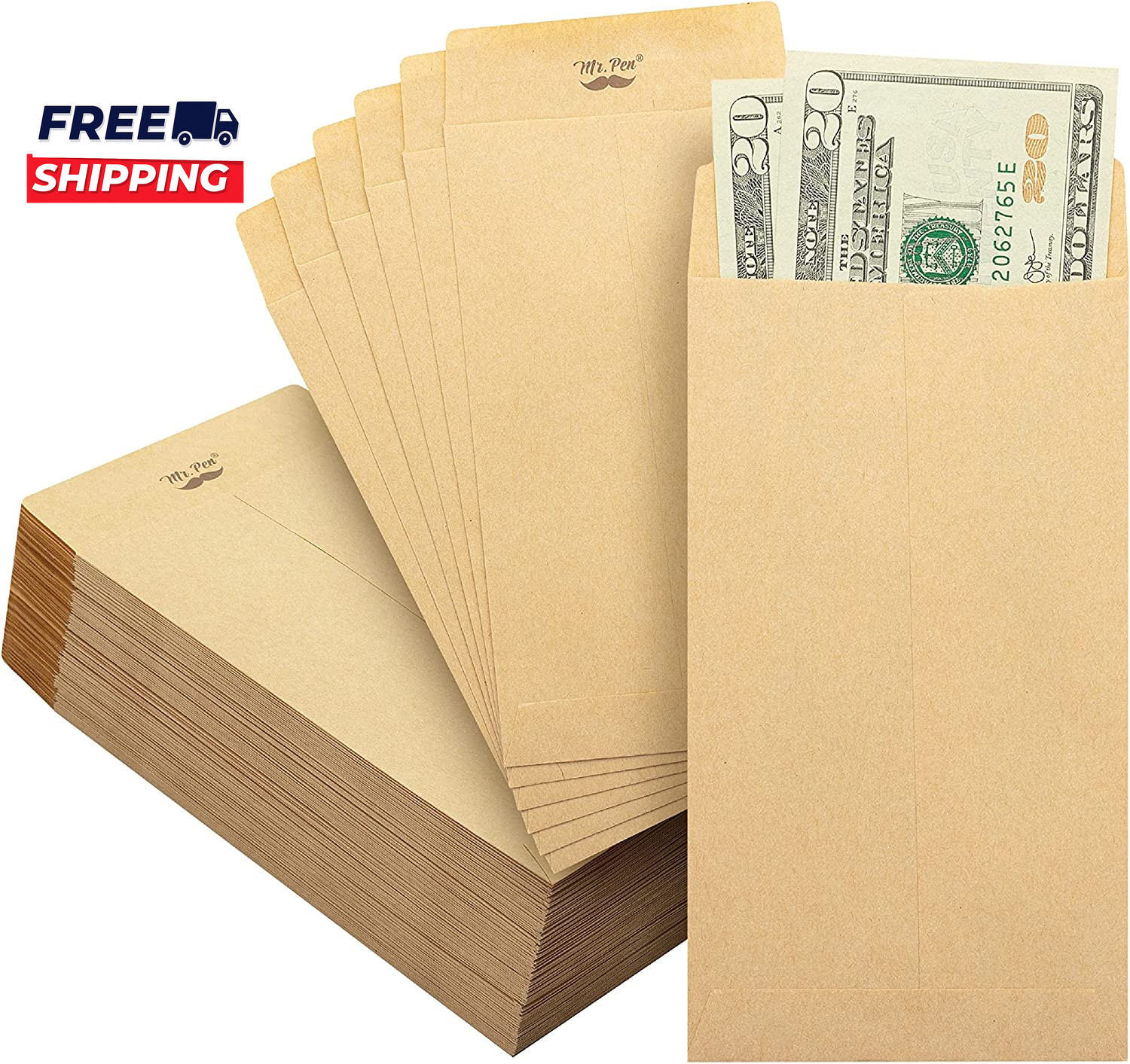Money Envelopes 100 Pack 6.5 X 3.5 Cash Saving Challenge Small Money Envelopes