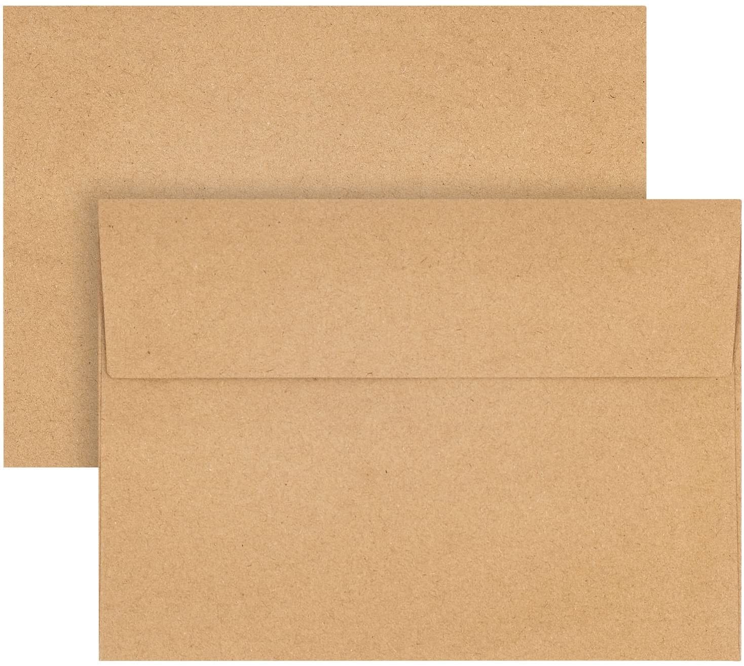 50 Pack Kraft Envelopes 4 x 6 Inch Brown Kraft Paper Envelopes for Invitatio…