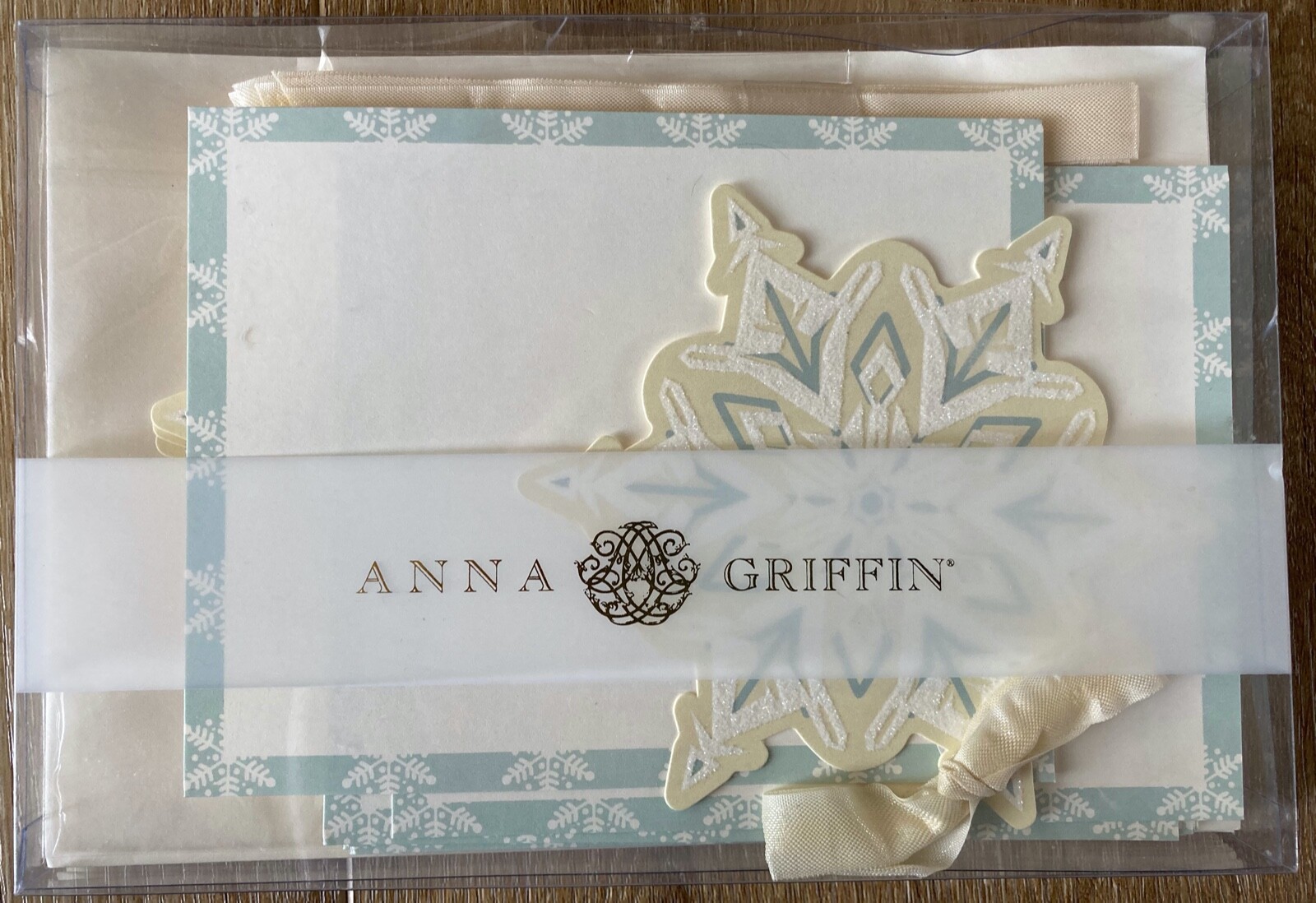 2009 Anna Griffin Make Your Own Snowflake Christmas Cards 10 Cards 10 Envelopes