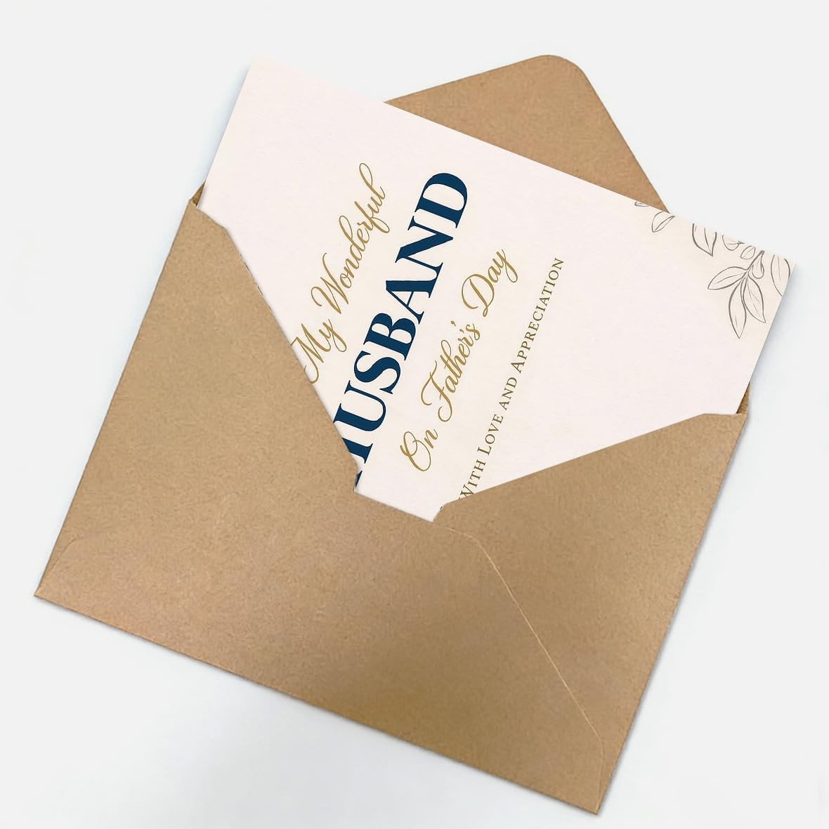 Fathers Day Card for Husband, Romantic Fathers Day Card from Wife, Fathers Day G