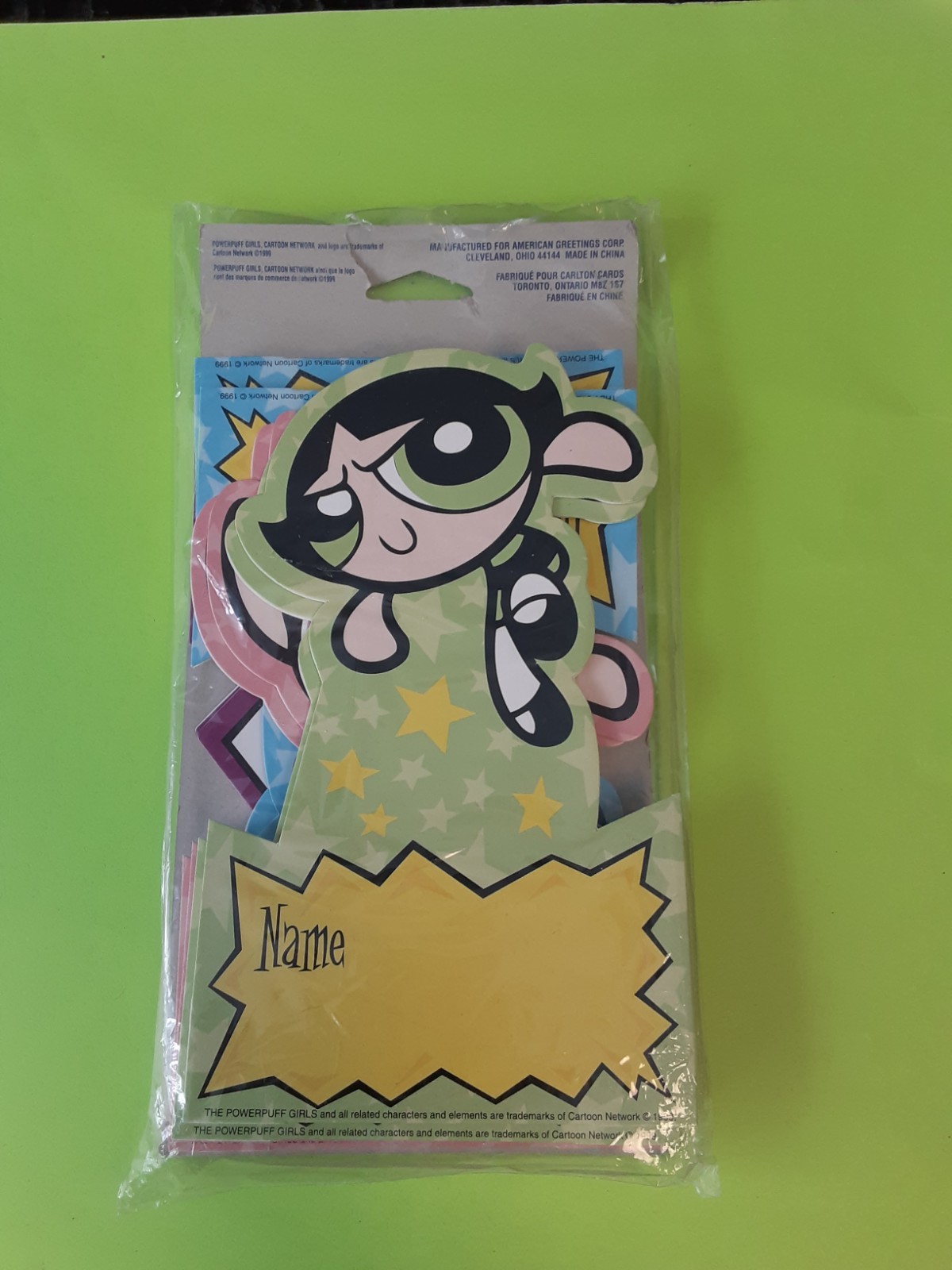 American Greetings Designware The Powerpuff Girls 8 Place Cards 1999 pkg