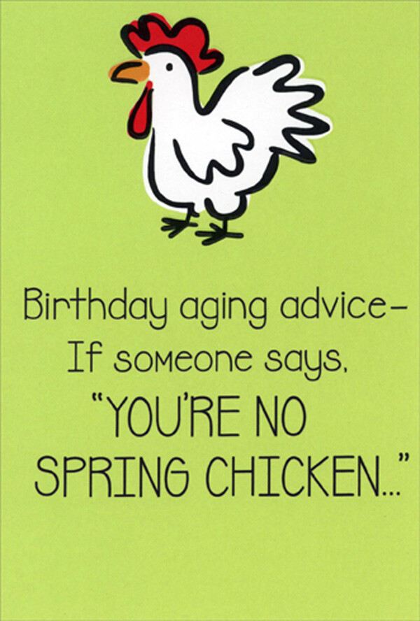 Recycled Paper Greetings You’re No Spring Chicken Humorous / Funny Birthday Card