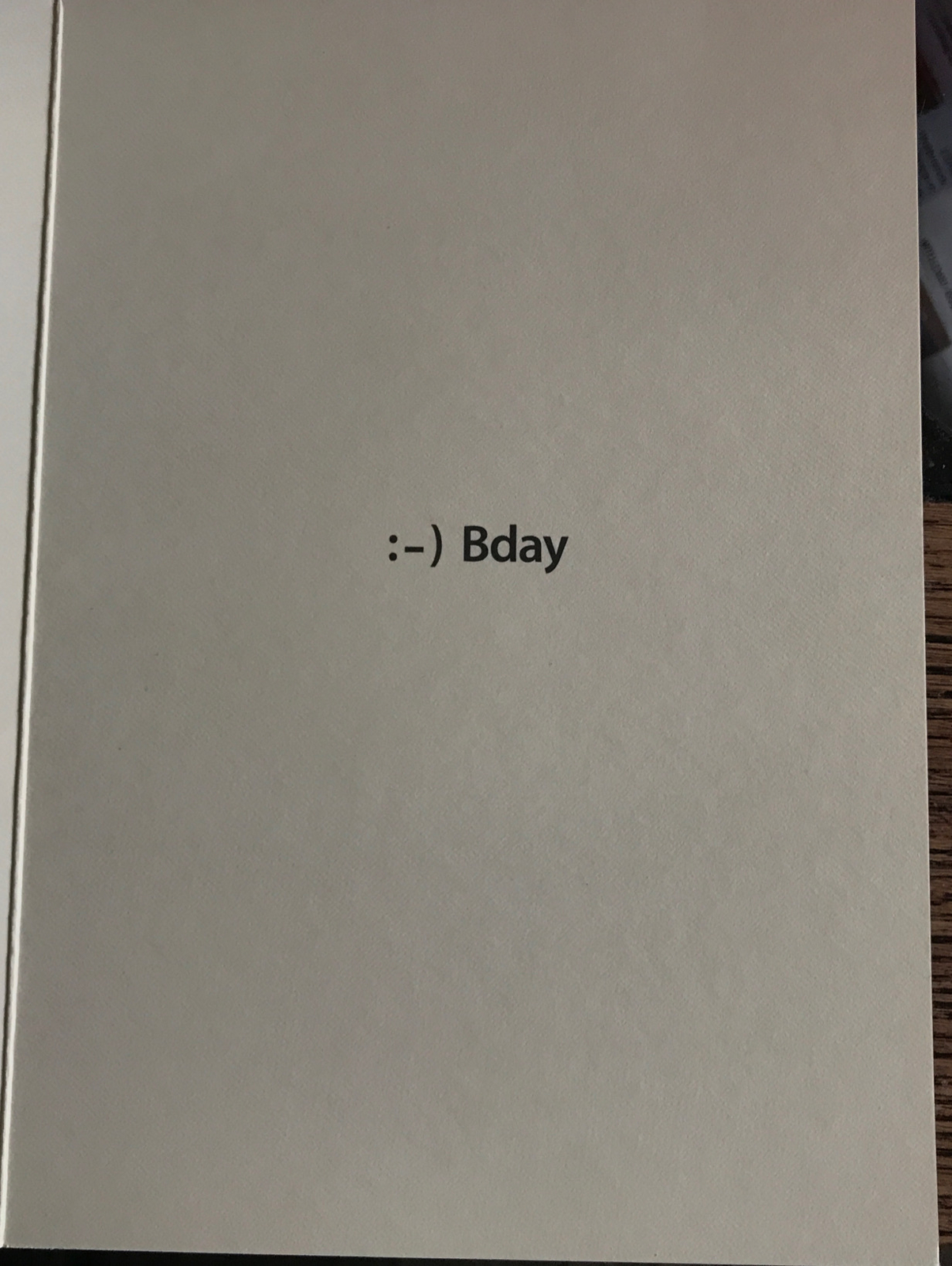 Happy Birthday Greeting Card, lots of thought bubbles