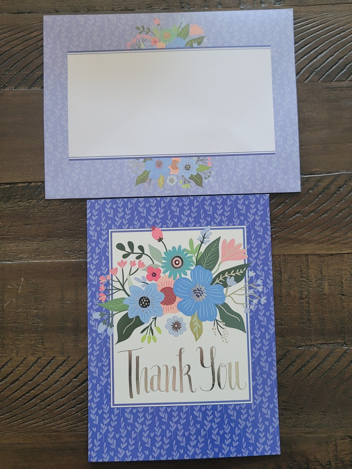 Unknown Brand Floral Thank You Card With Envelope For Someone Thoughtful