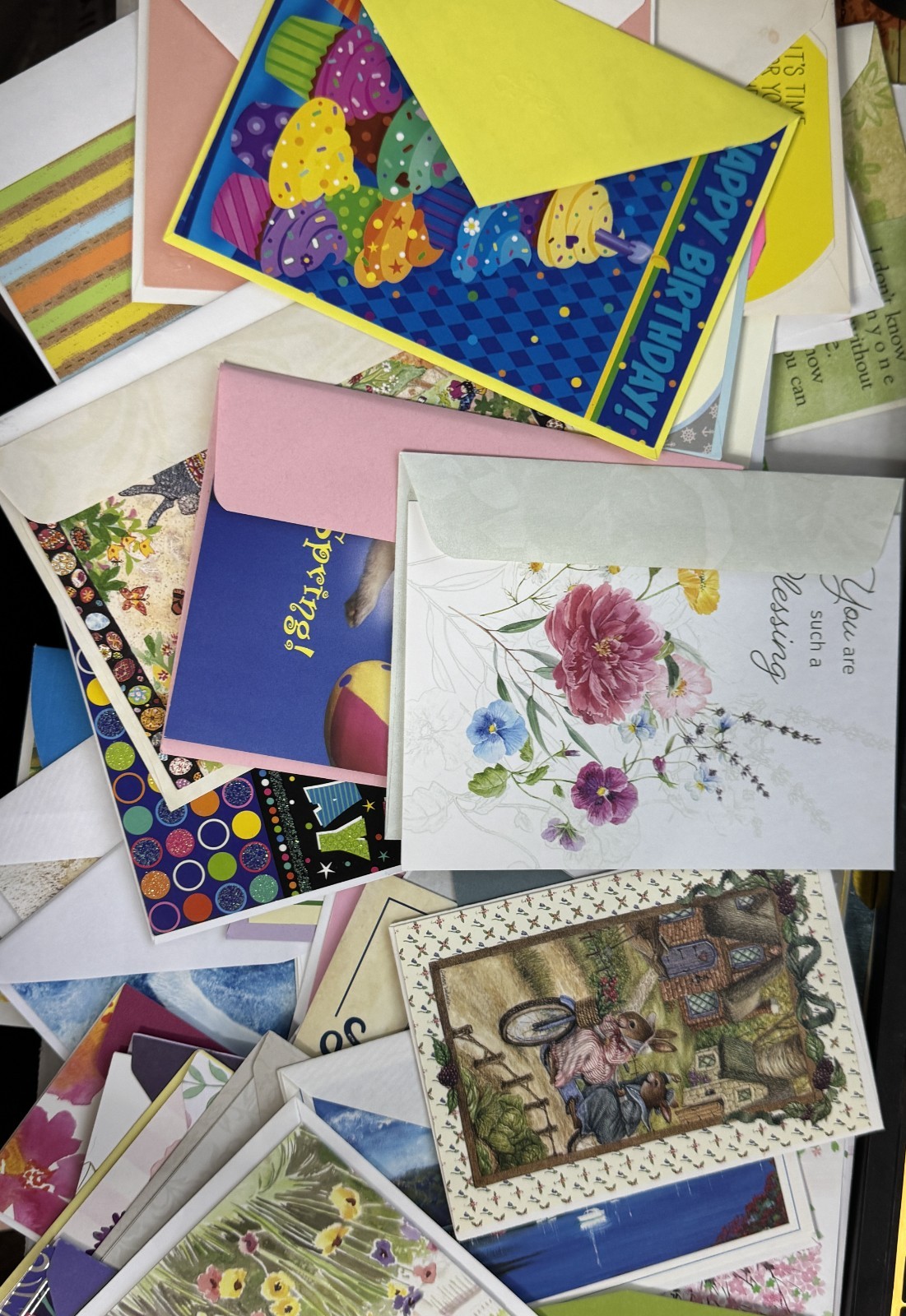 Lot of 50 Greeting Cards with envelopes for Various Occasions (no Christmas)