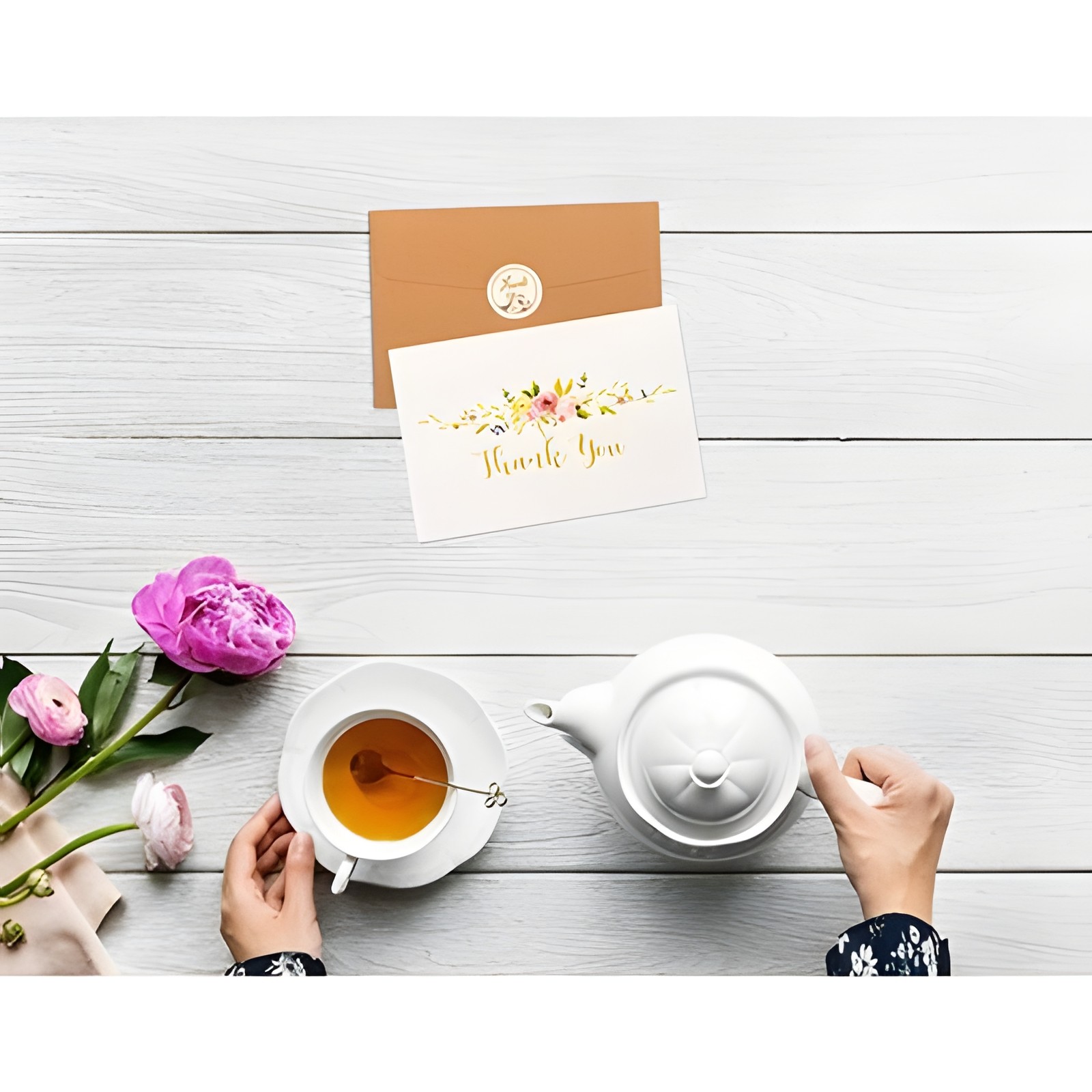 40 Pack Thank You Cards with Envelopes Bulk Set & Stickers 4×6 Blank Minimalist