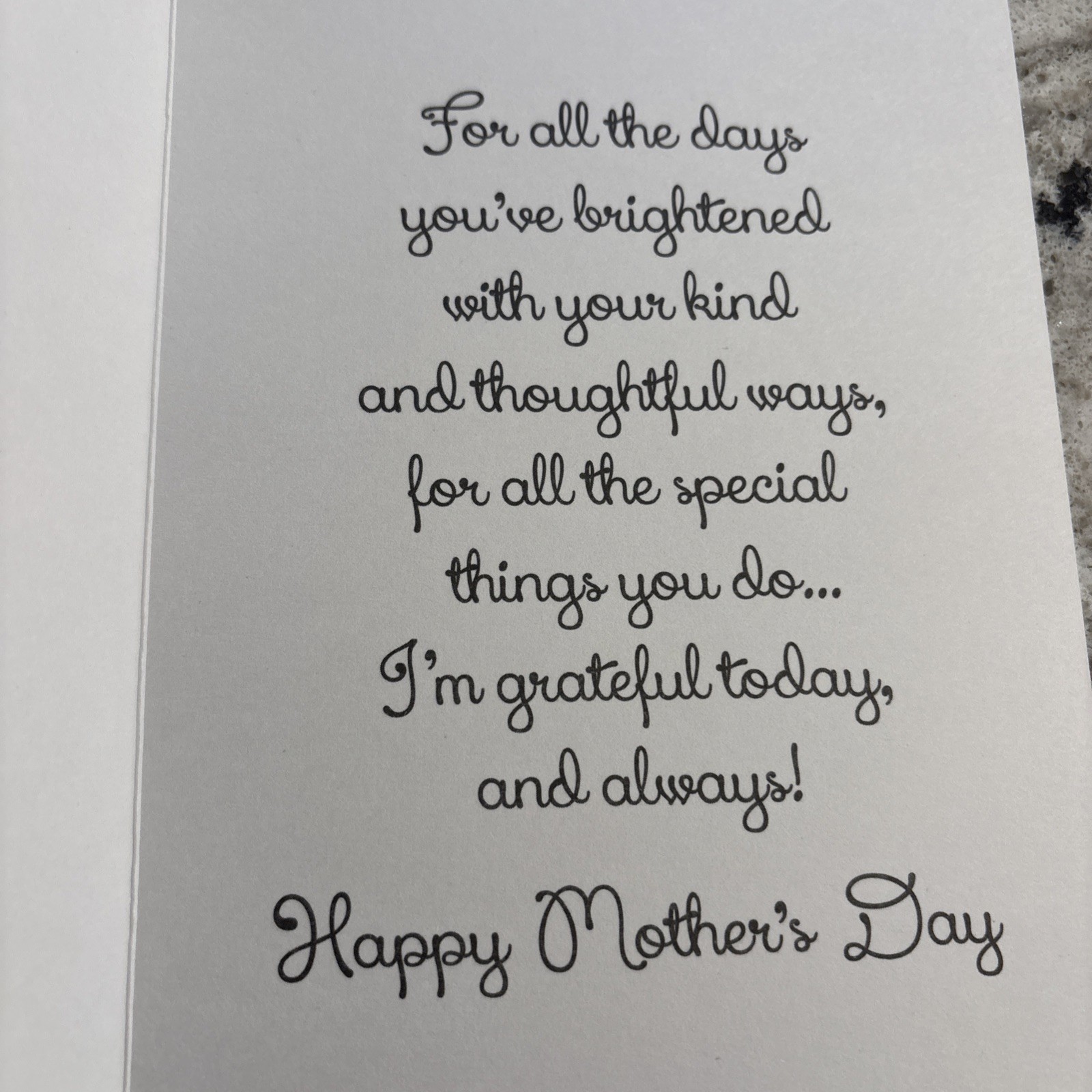 Mother’s Day ❤️ I’m Grateful Today And Always 5”x7.75″ Stockwell Greeting Card