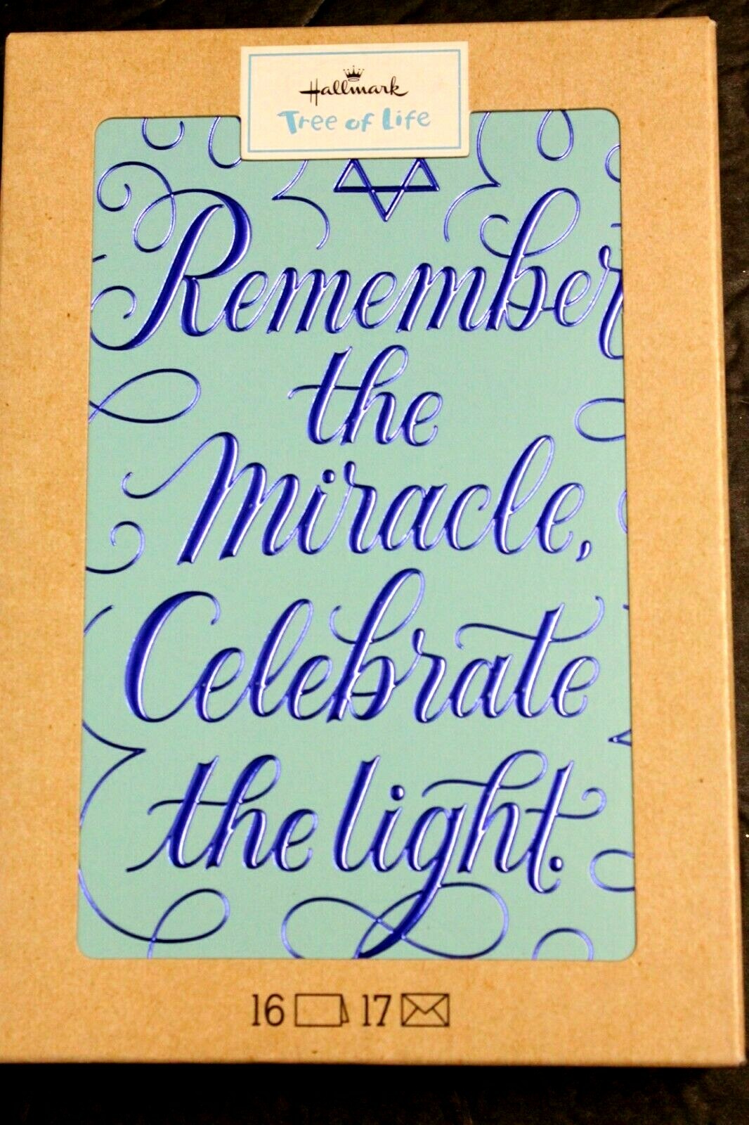 16 CARDS 17 ENVELOPES HALLMARK TREE OF LIFE HANUKKAH CARDS SHARE THE JOY