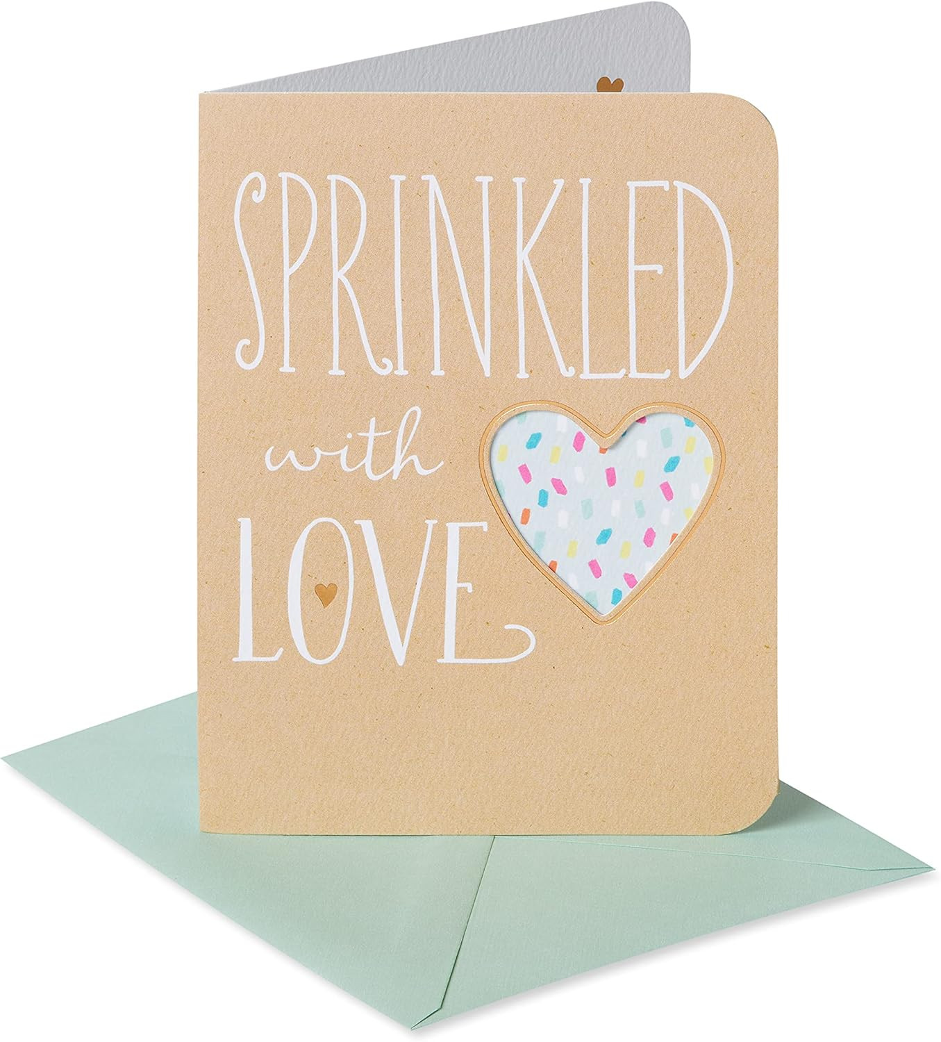 American Greetings Baby Shower Card (Smiles 4.375 x 5.9375 inches, Light Teal