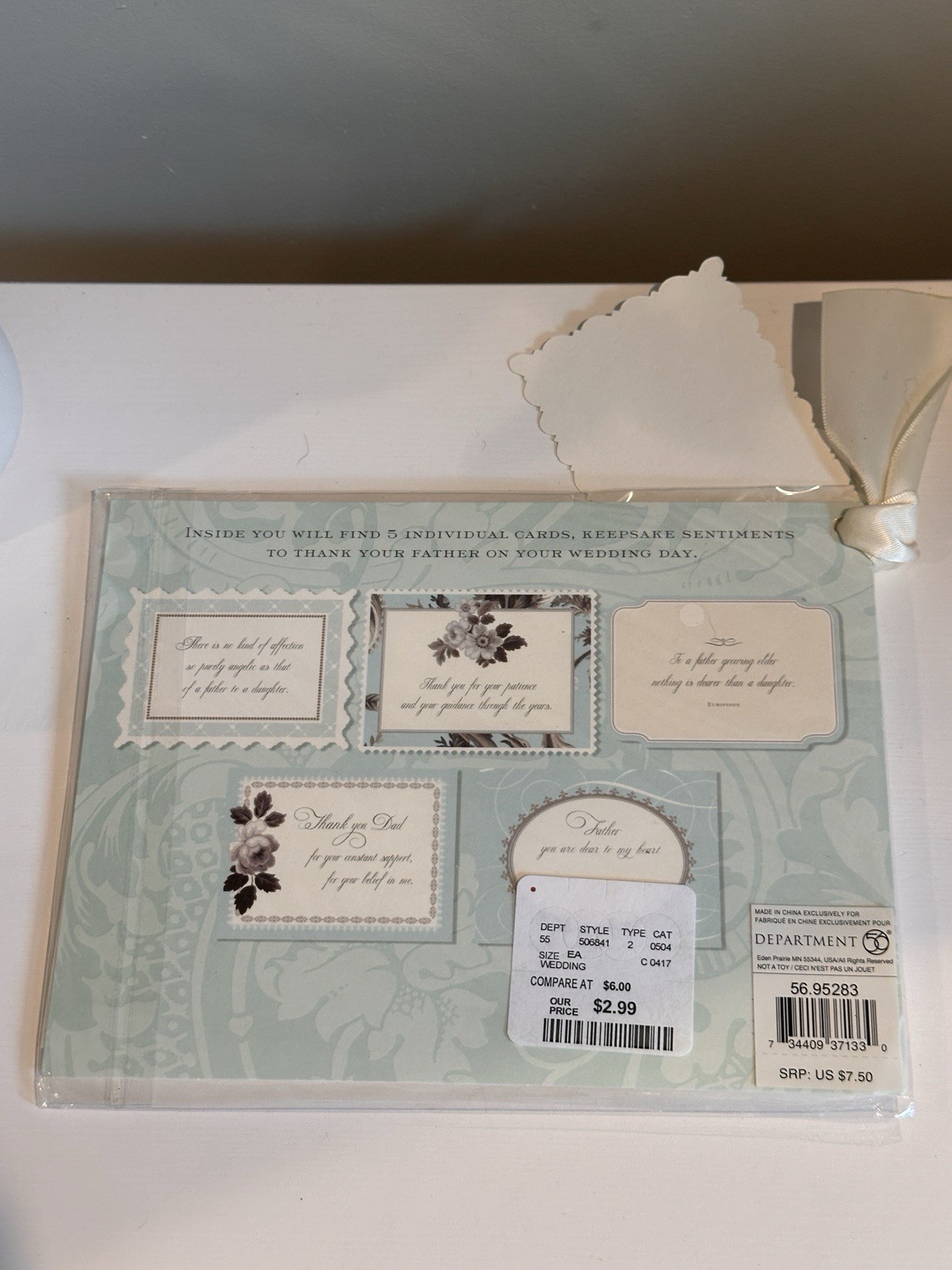 Anna Griffin Wedding Day Card Pack Lot of 3 Keepsake Sentiments