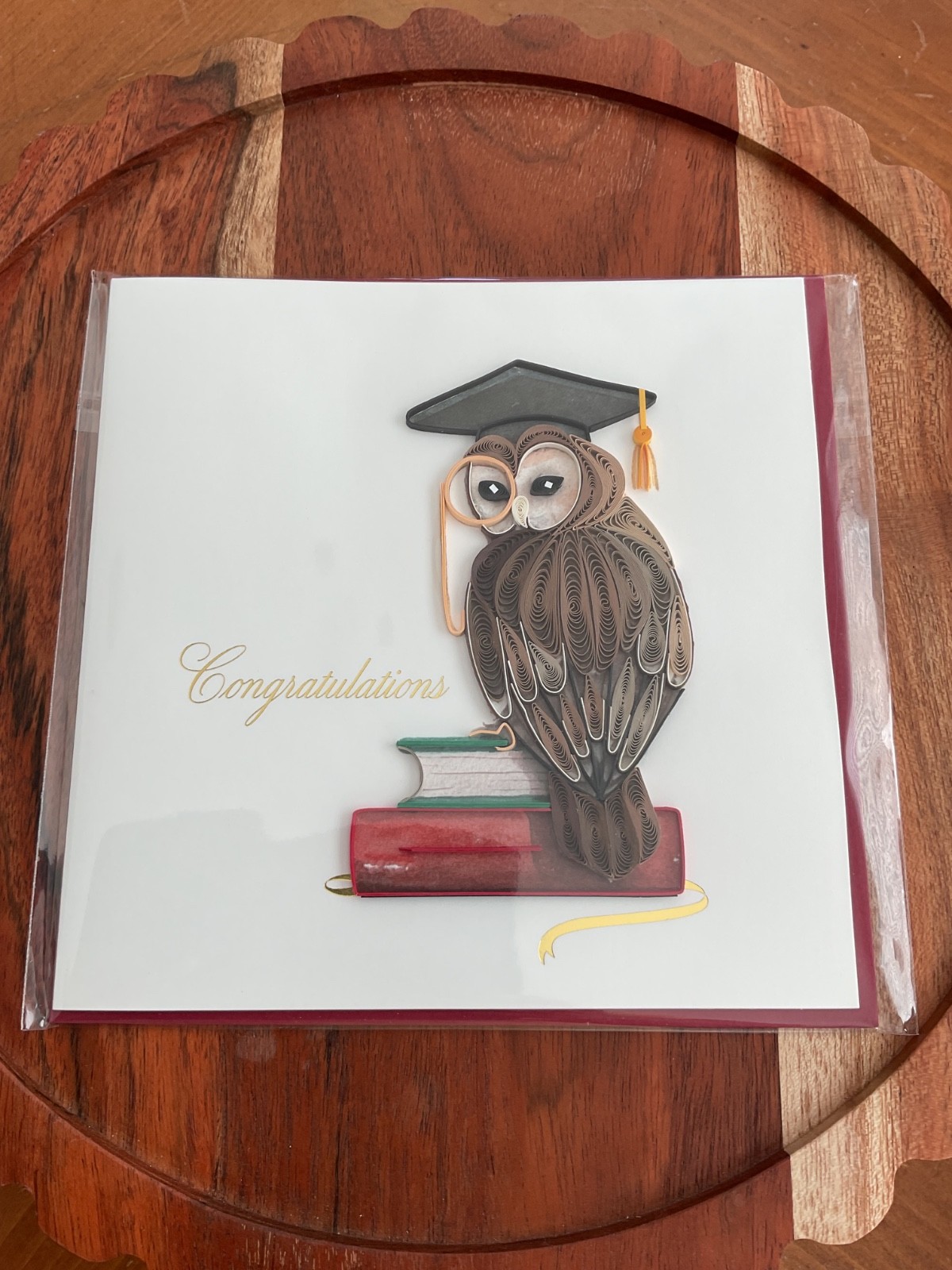 Quilling Card Quilled Owl Congratulation New , free shipping