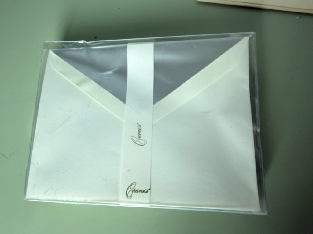 Crane’s Stationery Lot 90 Pc Gold Silver Lined Envelopes Cards USA New