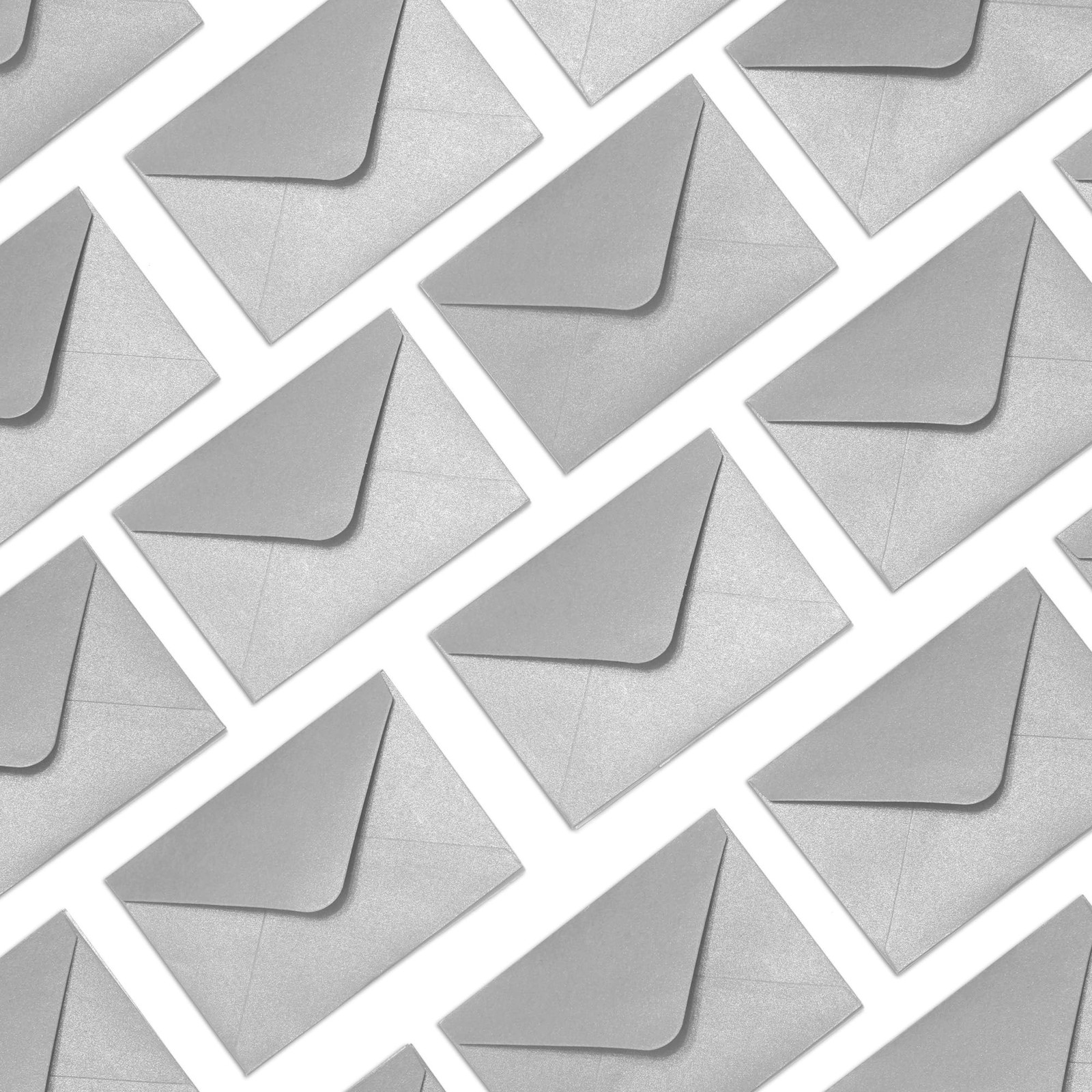 100 Count Mini Gift Card Envelopes Silver 4×2.7in