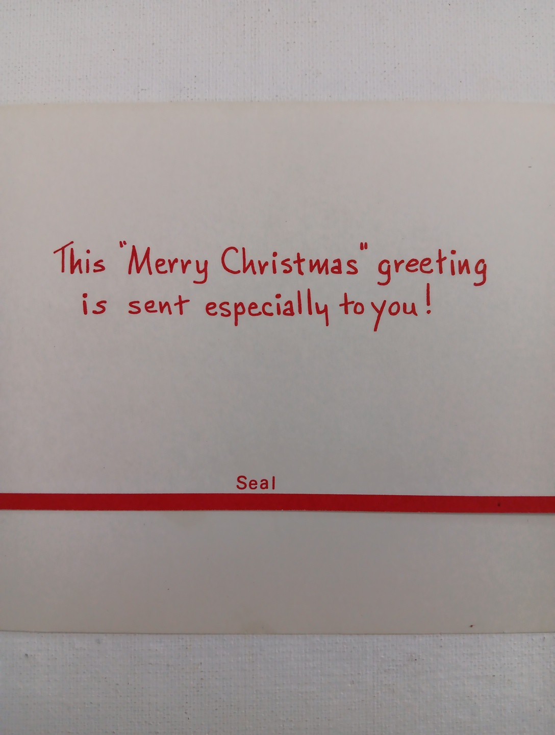Unused Vintage Christmas Greeting Card Folding Letter Note Postcard