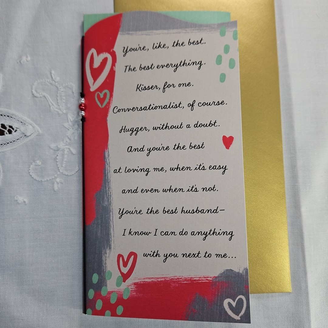 Valentine’s Day for Husband Love Spouse Special Painted Hearts Between U & Me