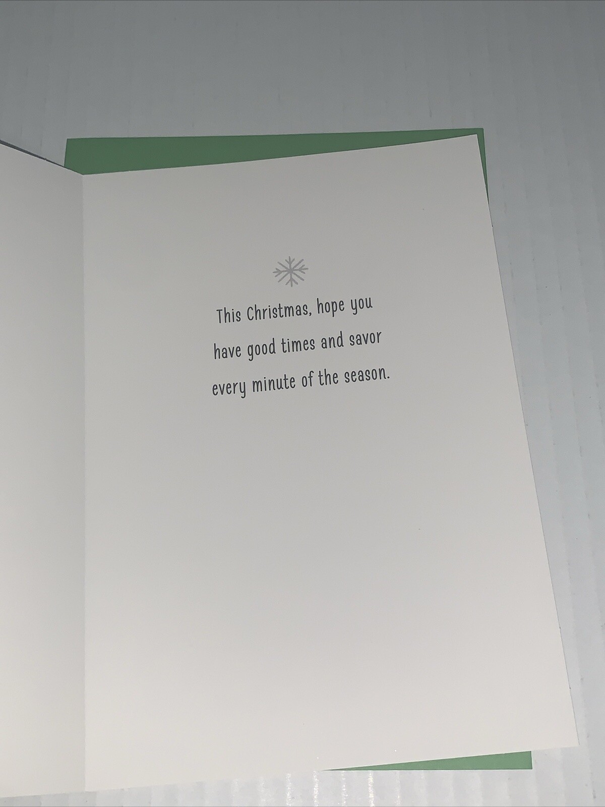 Hallmark From New York Christmas Card: Snow Globe Statue Of Liberty Savor Moment