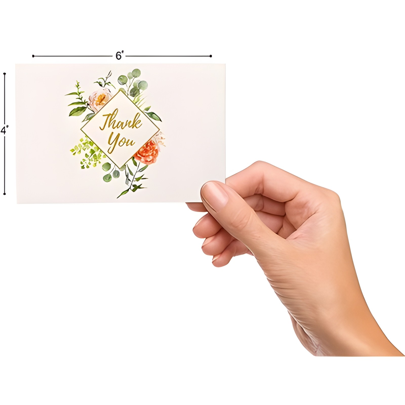 40 Pack Thank You Cards with Envelopes Bulk Set & Stickers 4×6 Blank Minimalist