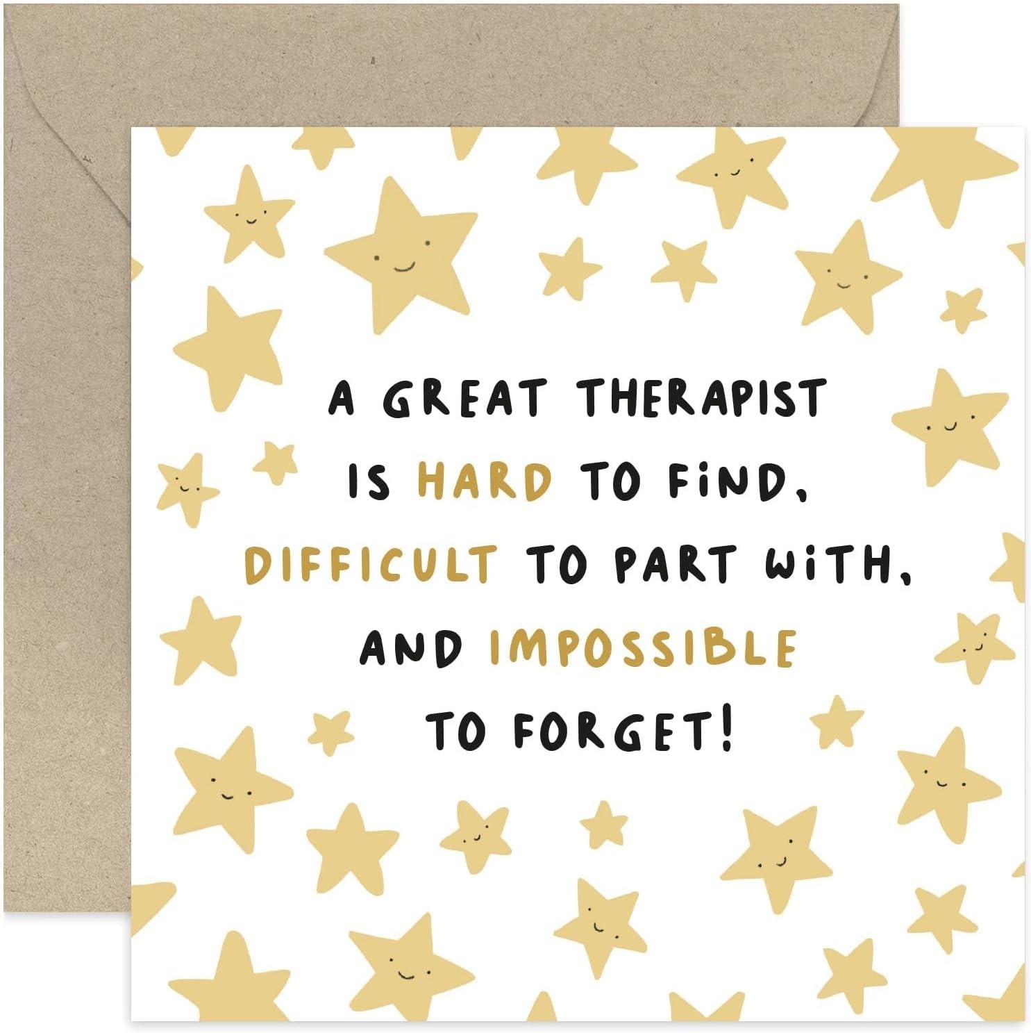 Old English Co. Thank You Card for Therapist – Appreciation Card for Therapis…