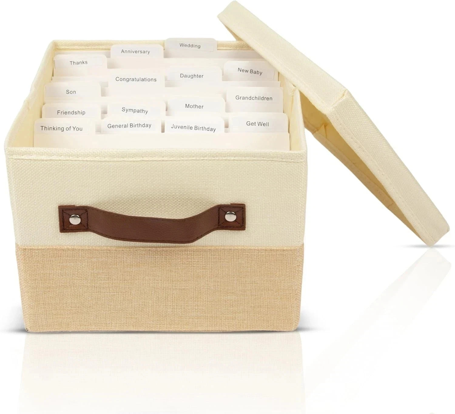Greeting Card Organizer Box with Dividers| Card Keeper 150+ Cards w/15 Divide…