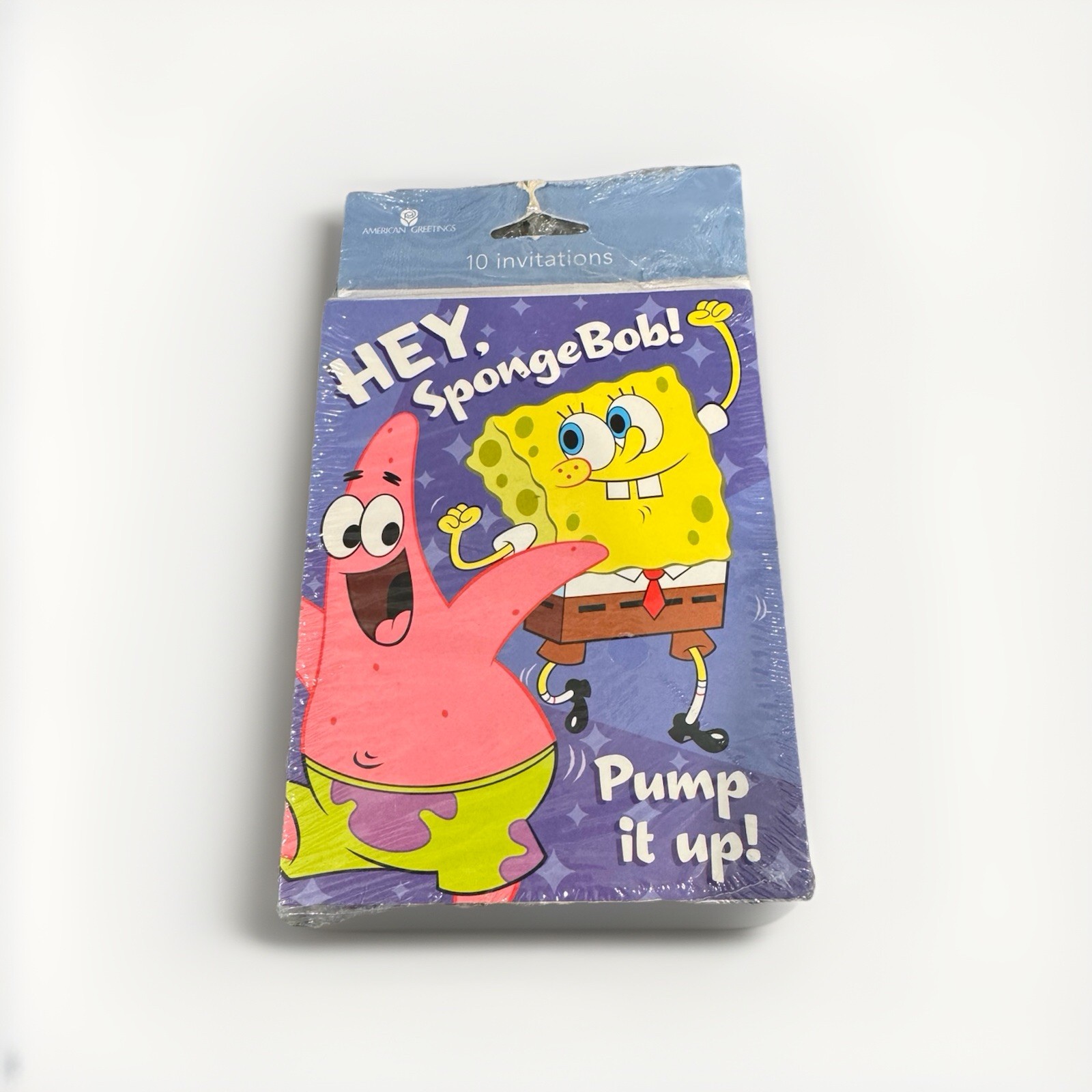 American Greetings 10 Birthday Party Invitations Spongebob Pump It Up Vtg 2005