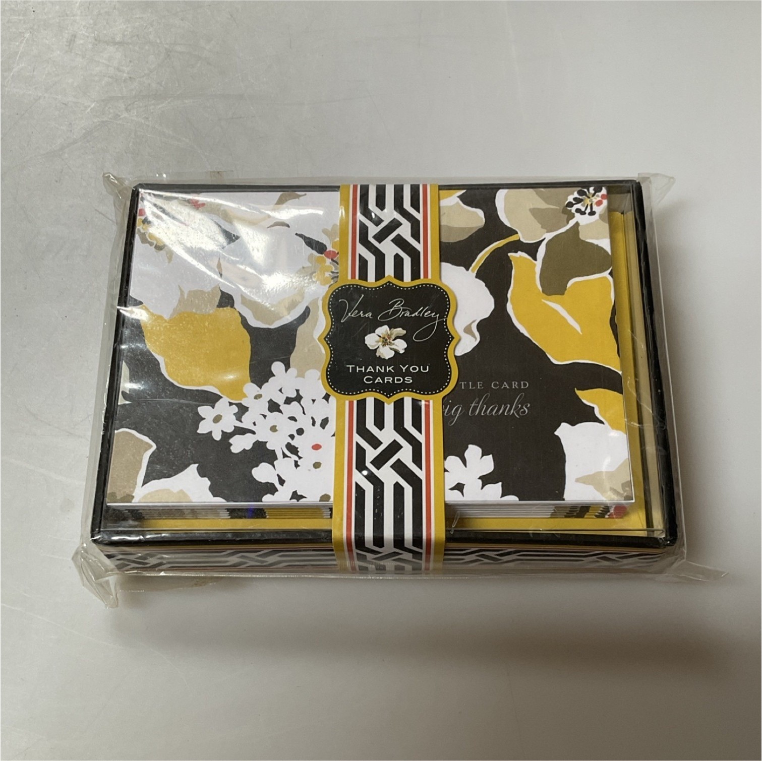 Vera Bradley Thank You Cards Set, Floral Pattern, Multicolor, Multipurpose