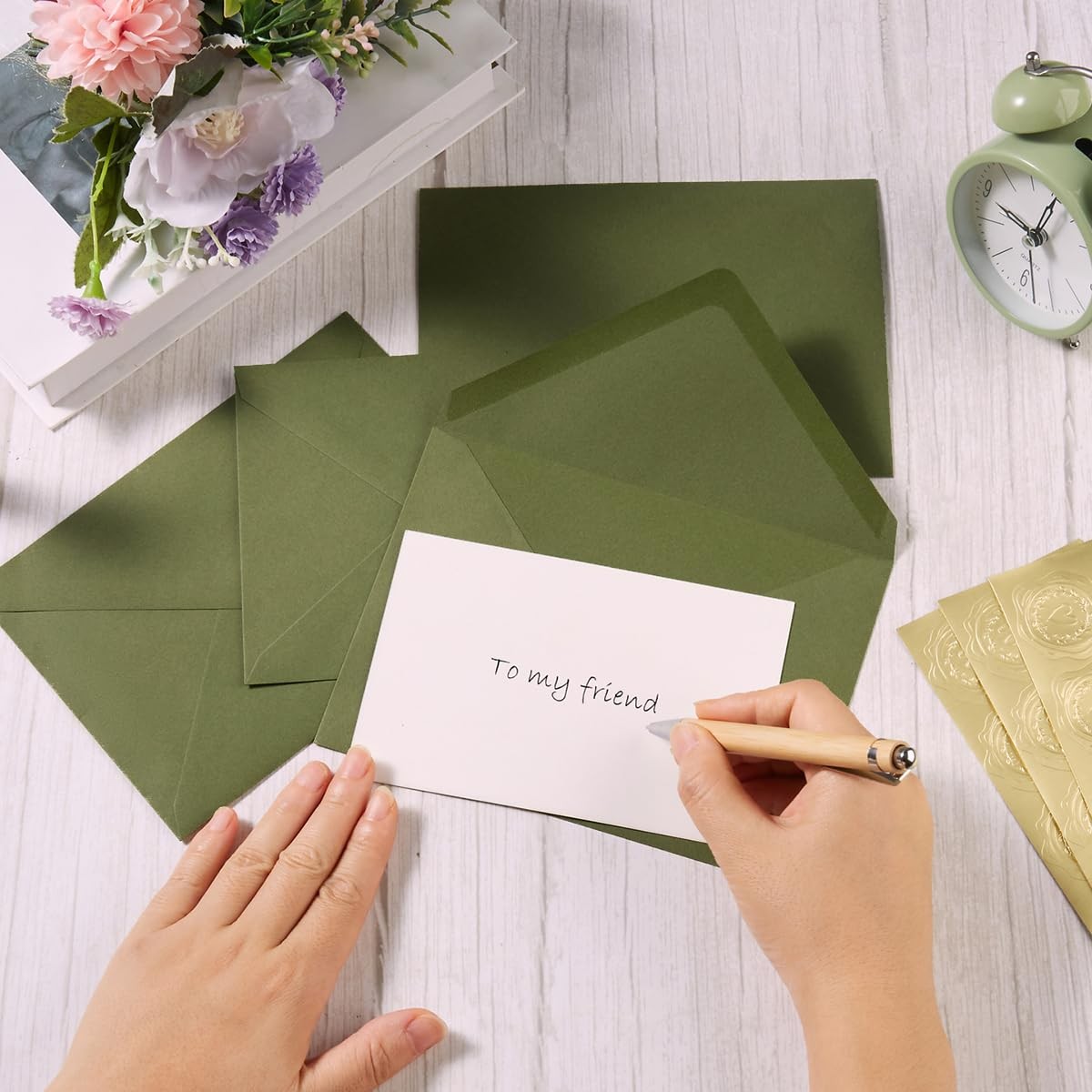 100 Pieces A7 Envelopes Colorful 5×7 Envelopes for Greeting Cards Birthday We…