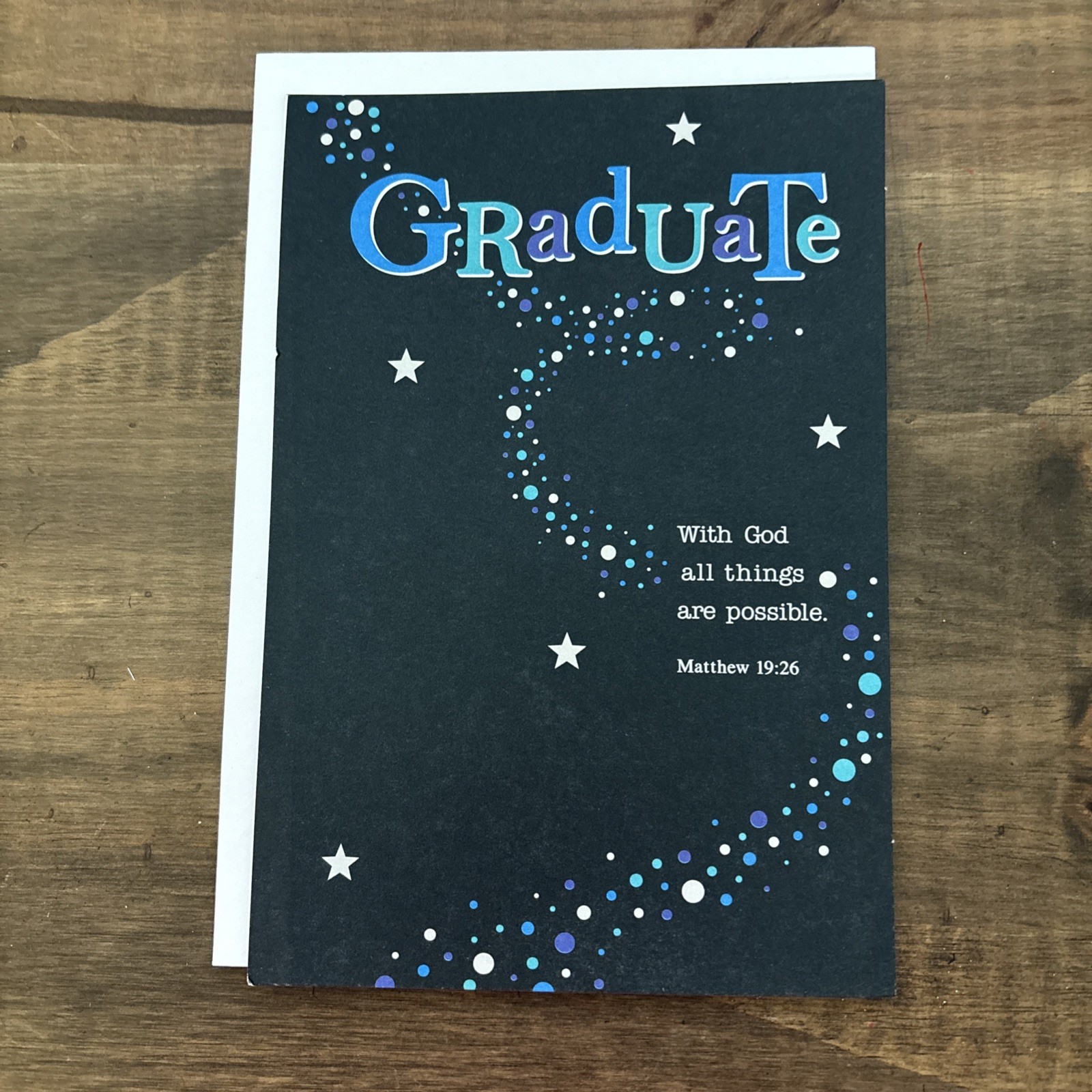 Religious Graduation Card “With God All Things Are Possible” American Greetings