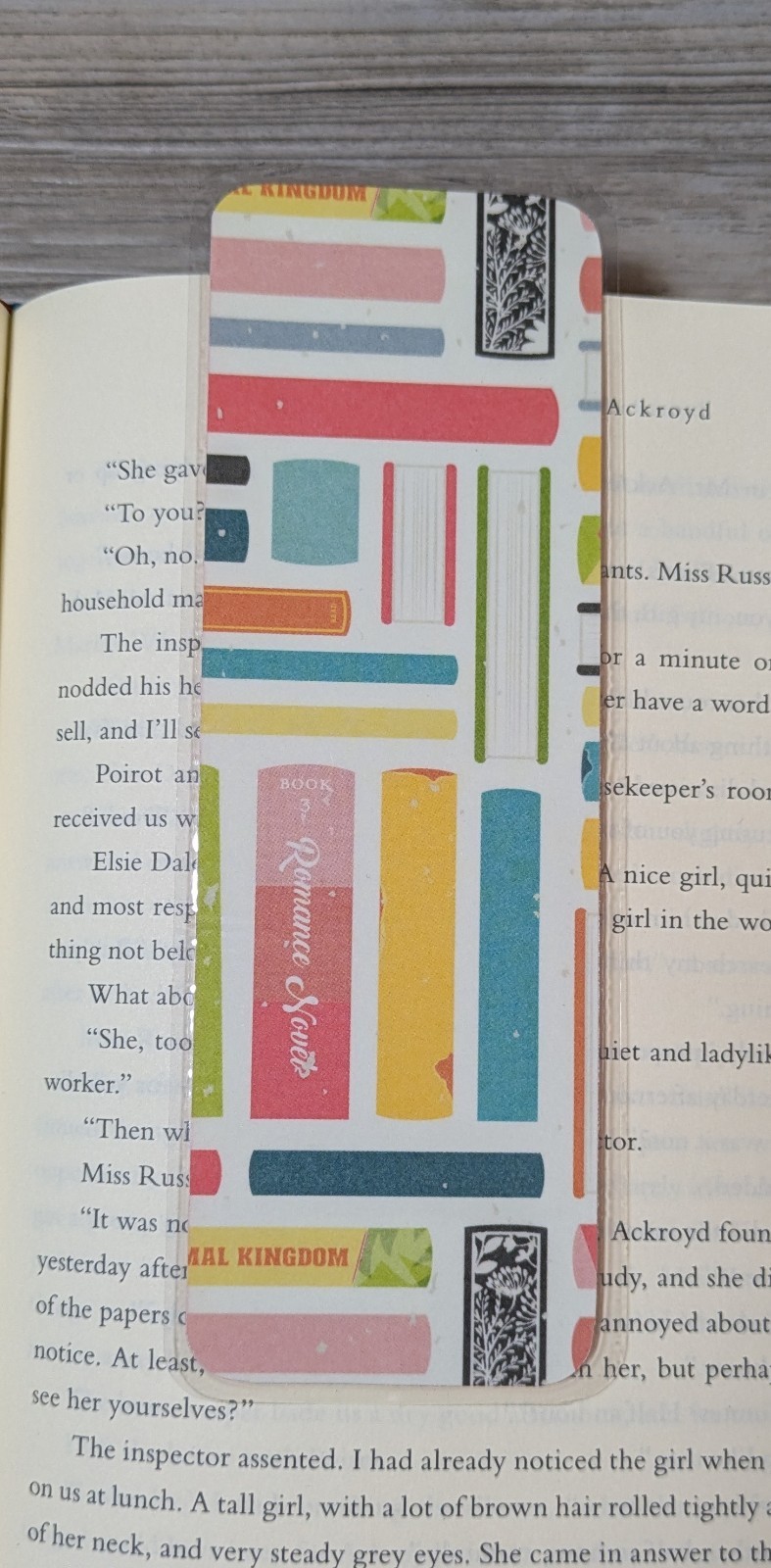 Photoplay – Handmade Book Club Laminated Bookmark – Bookshelf Design
