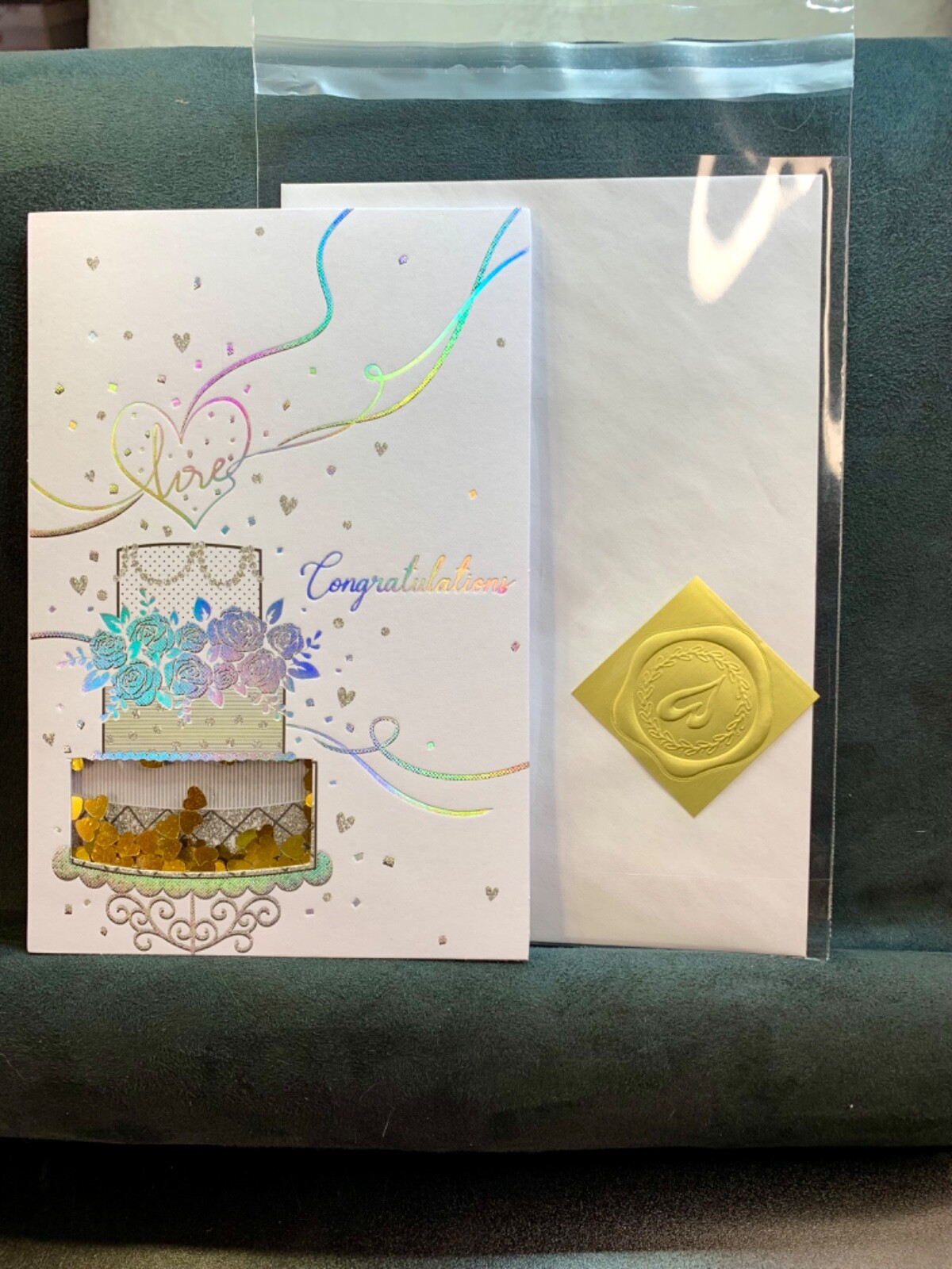 Congratulations on Wedding! Iridescent Shaker Life of Love