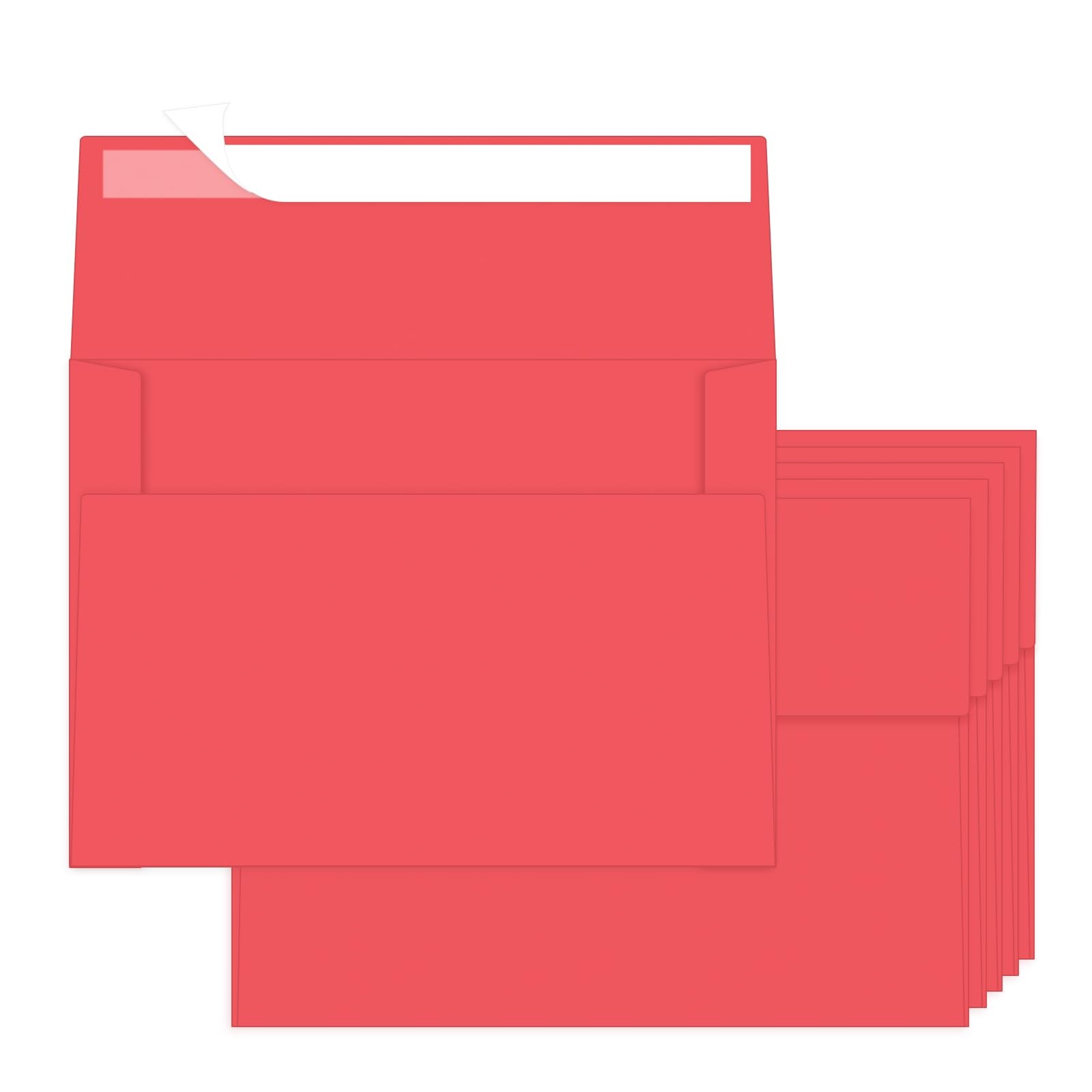 100 PCS Red A2 Invitation Envelopes Self Seal Greeting Cards 4.375×5.75