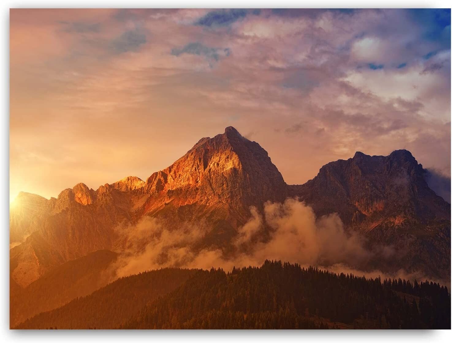 Mountain Sunsets Greeting Cards-Blank Inside-12 Pack-5.5″x4.25″