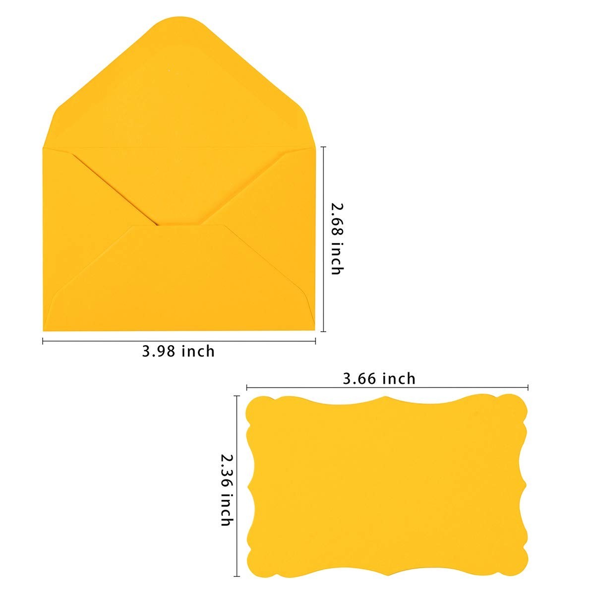 Mini Envelopes 100 Pack, Blank Cards, Small Self Seal Envelopes, 4X2.7
