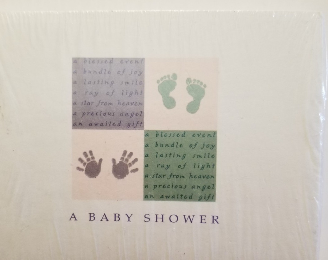 Baby Shower Invitations Unisex General 12 Count Pack + Envelopes Hands & Feet