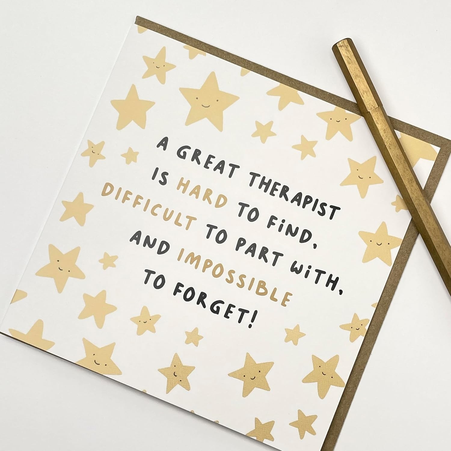 Old English Co. Thank You Card for Therapist – Appreciation Card for Therapis…