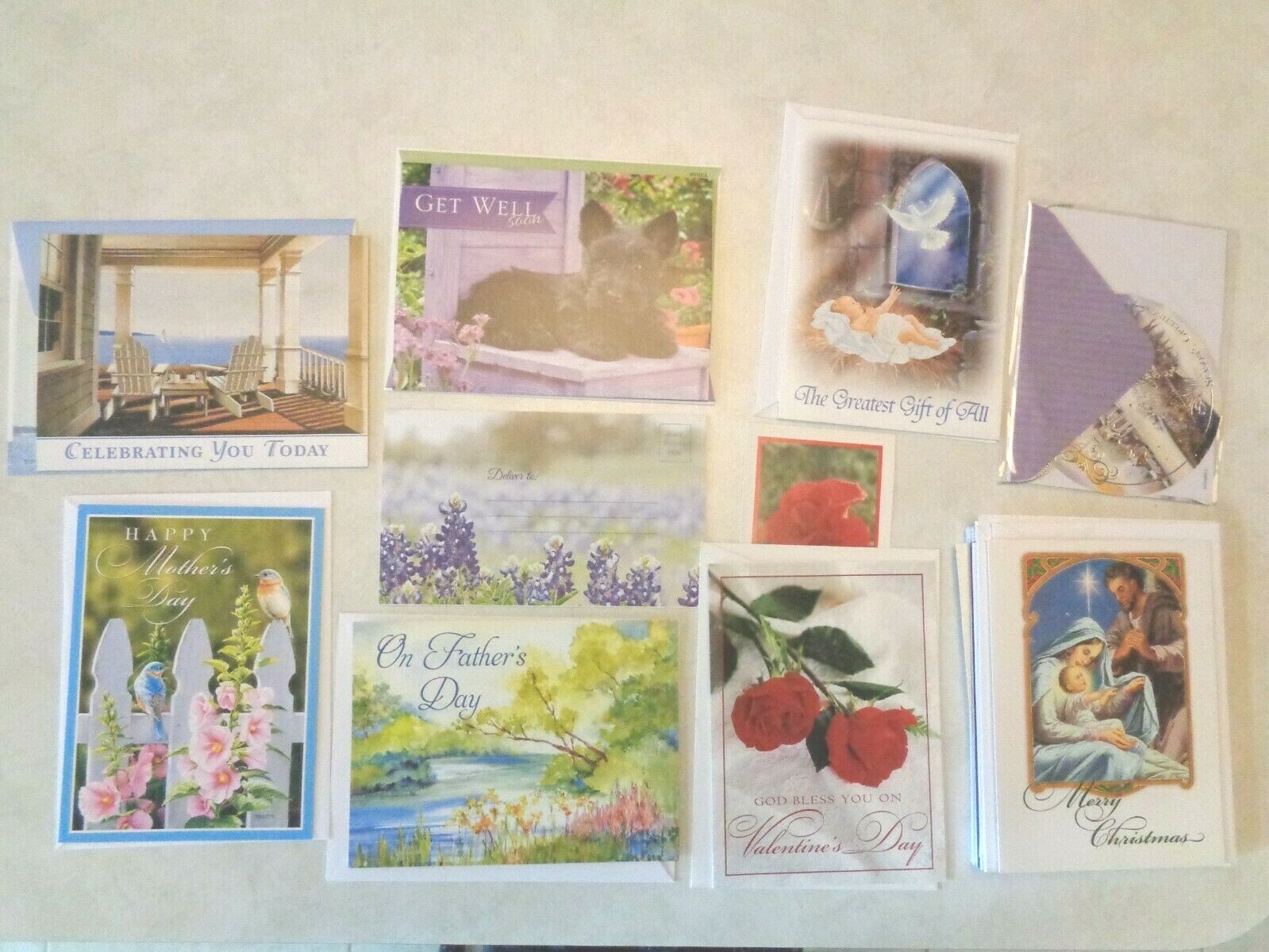 Mother & Father’s Day, Valentines, Christmas, Etc. 20 Religious Cards (#5589)