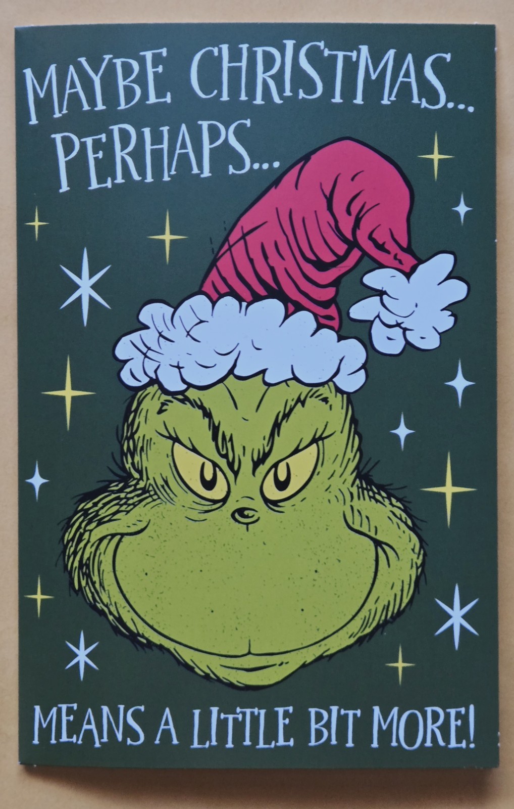 “The Grinch” Merry Christmas Greeting Card (+ Envelope 5×7″).