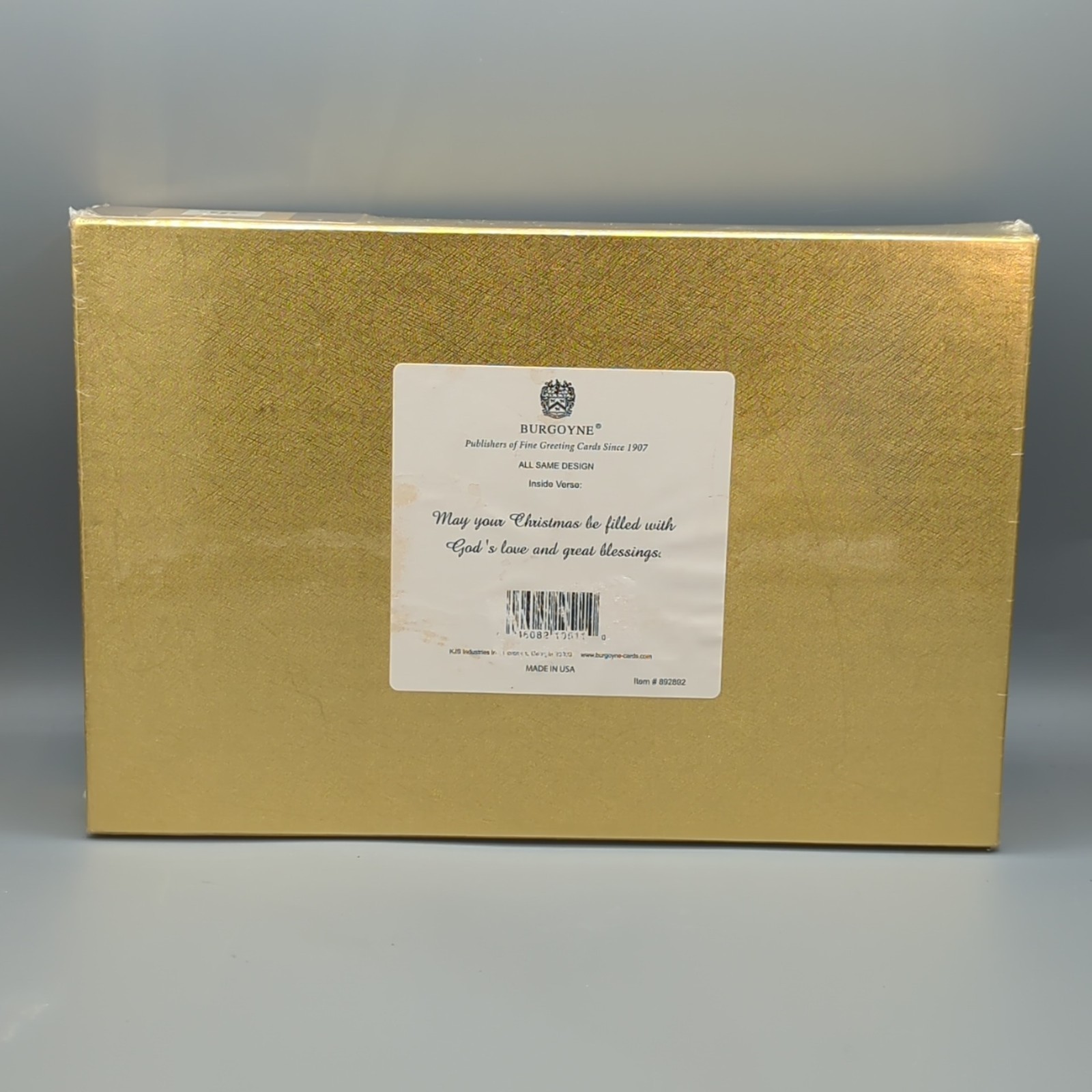 Burgoyne Holiday Christmas Cards Sealed Box Of 40 w/ Envelopes Nativity Golden