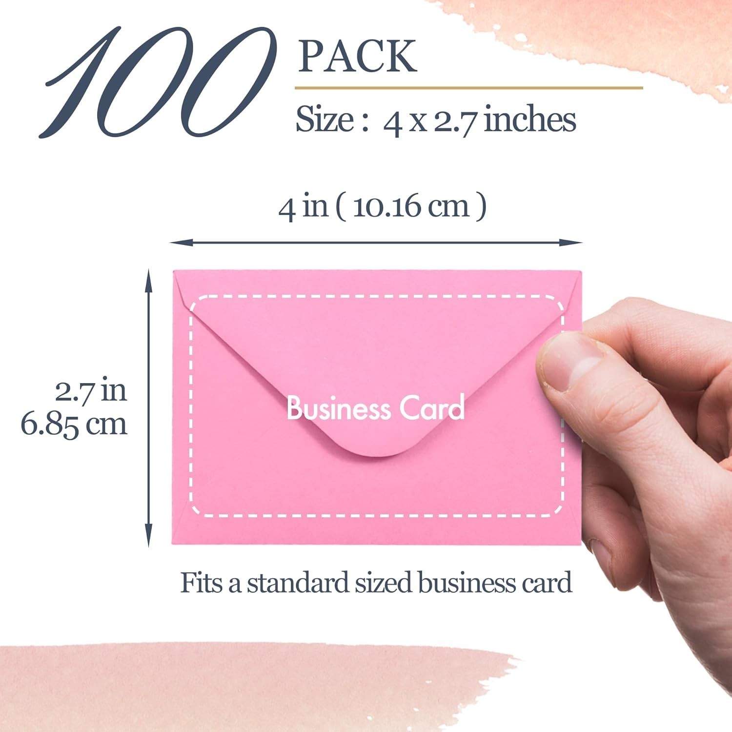 Versatile 4×2.7 Inch Mini Envelopes – 100 Count in Colorful Pastels for Gifting