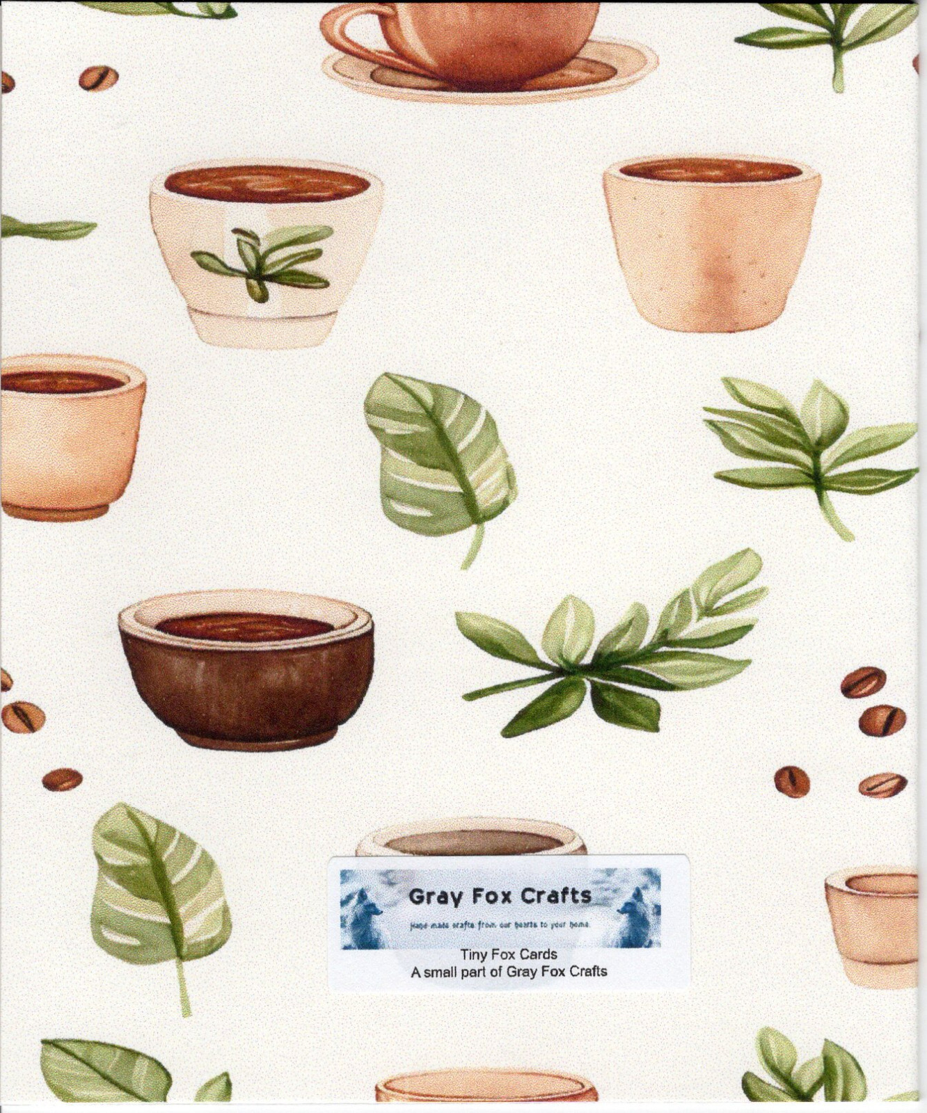 The little things gnome w/coffee unusual handmade card with envelope Made in USA
