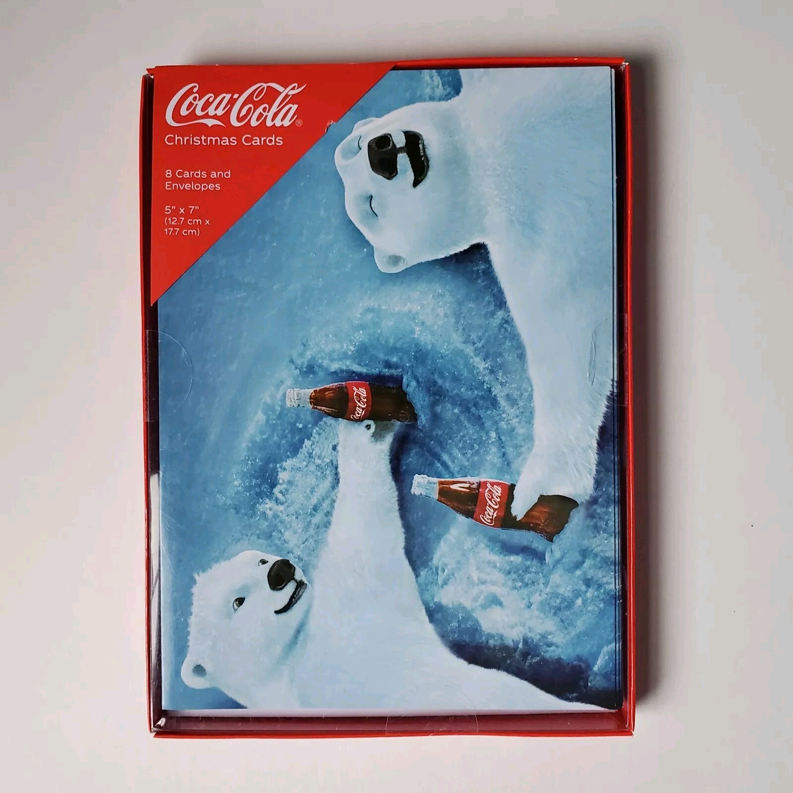 6 Boxes Coca Cola Santa Polar Bear Dog Coke Bottle Christmas Cards 8 Count Each