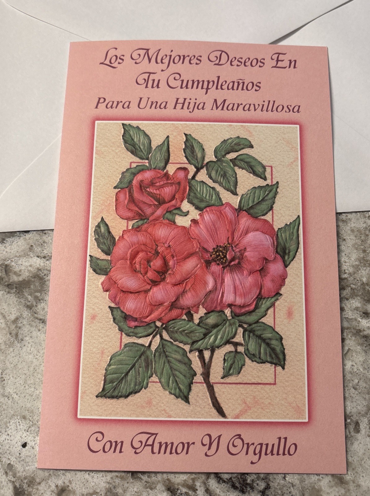 Spanish Cumpleanos Wonderful Daughter Birthday 5’x7.75″ Stockwell Greeting Card