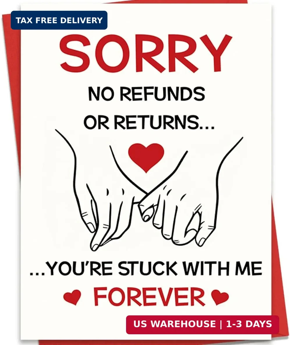 Funny Anniversary Card for Him Her, Romantic Anniversary Card for Boyfriend Girl