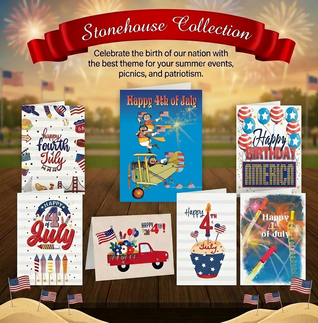 4th of July Greeting Card Celebrate Sweet Freedom – Single Patriotic Card