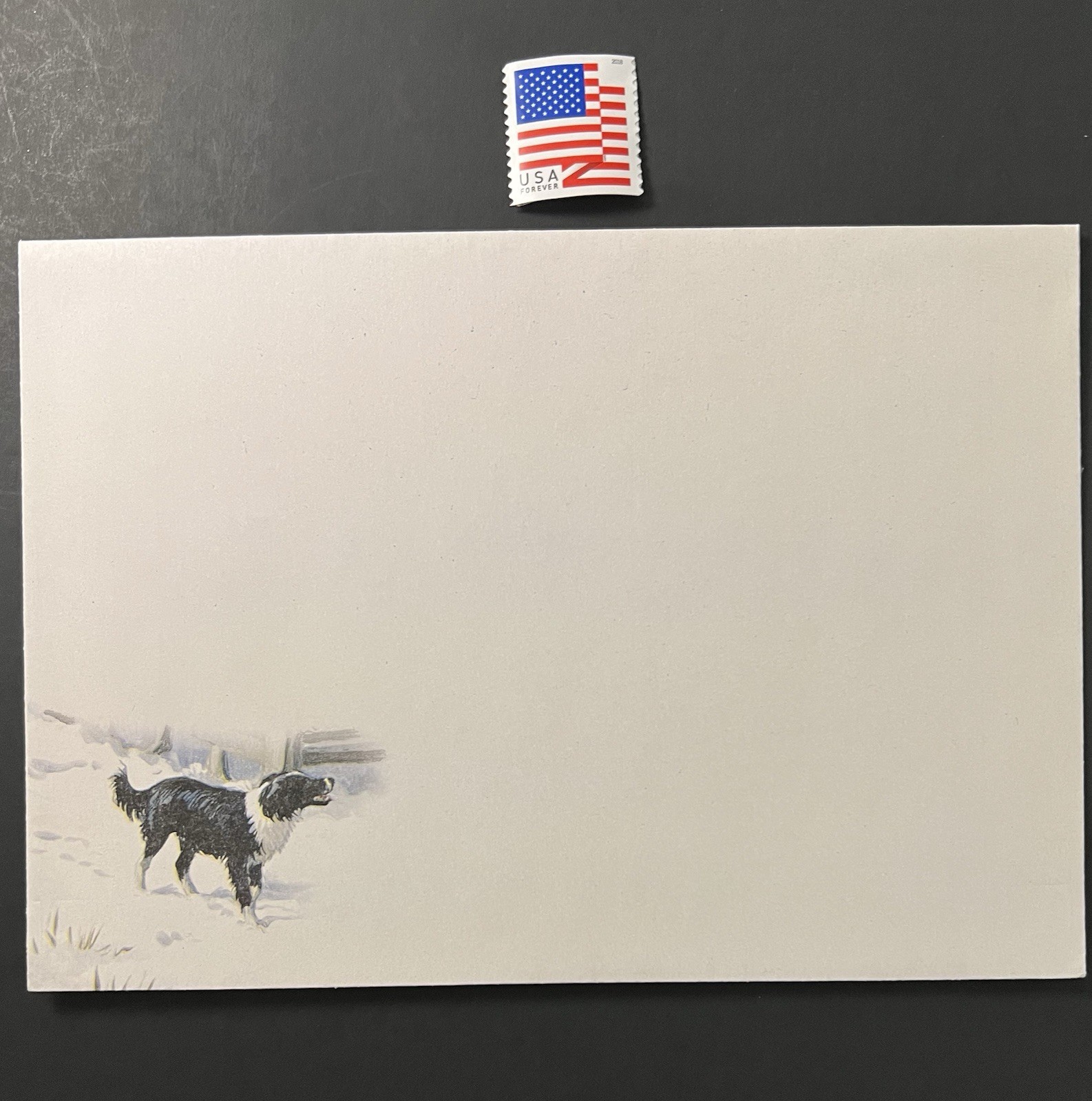 Gramps Team-Horses CHRISTMAS Card-Buckskins Drawing Wagon w/Env/Seal/Stamp BN