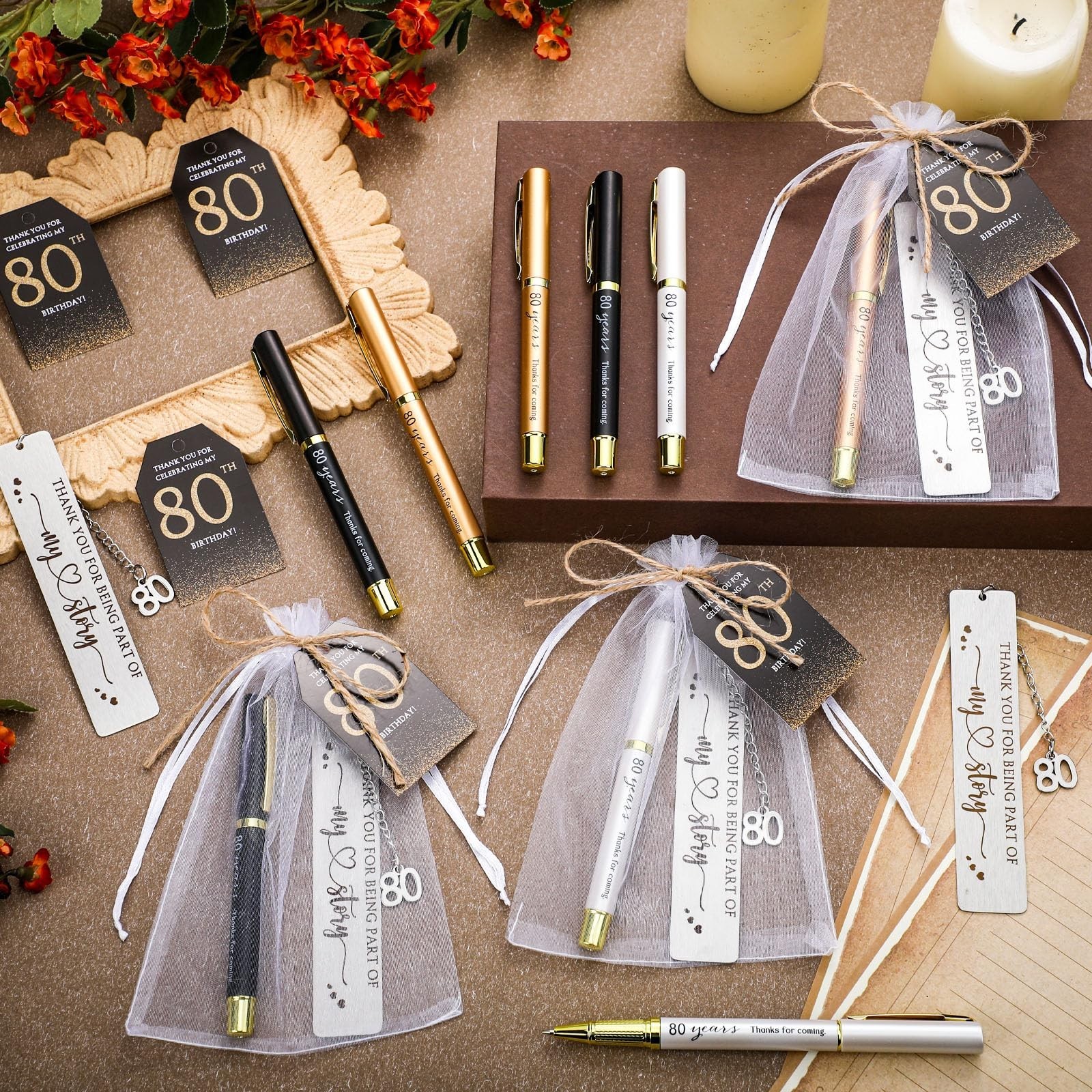 25 Sets Birthday Favors for Guests 25 Thanks for Coming Ballpoint Pens 25 Boo…