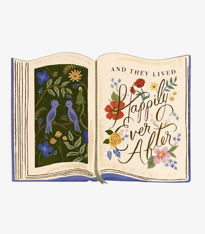 RIFLE PAPER CO Happily Ever After Wedding Card, Flat A2 Blank Card w/ Envelope