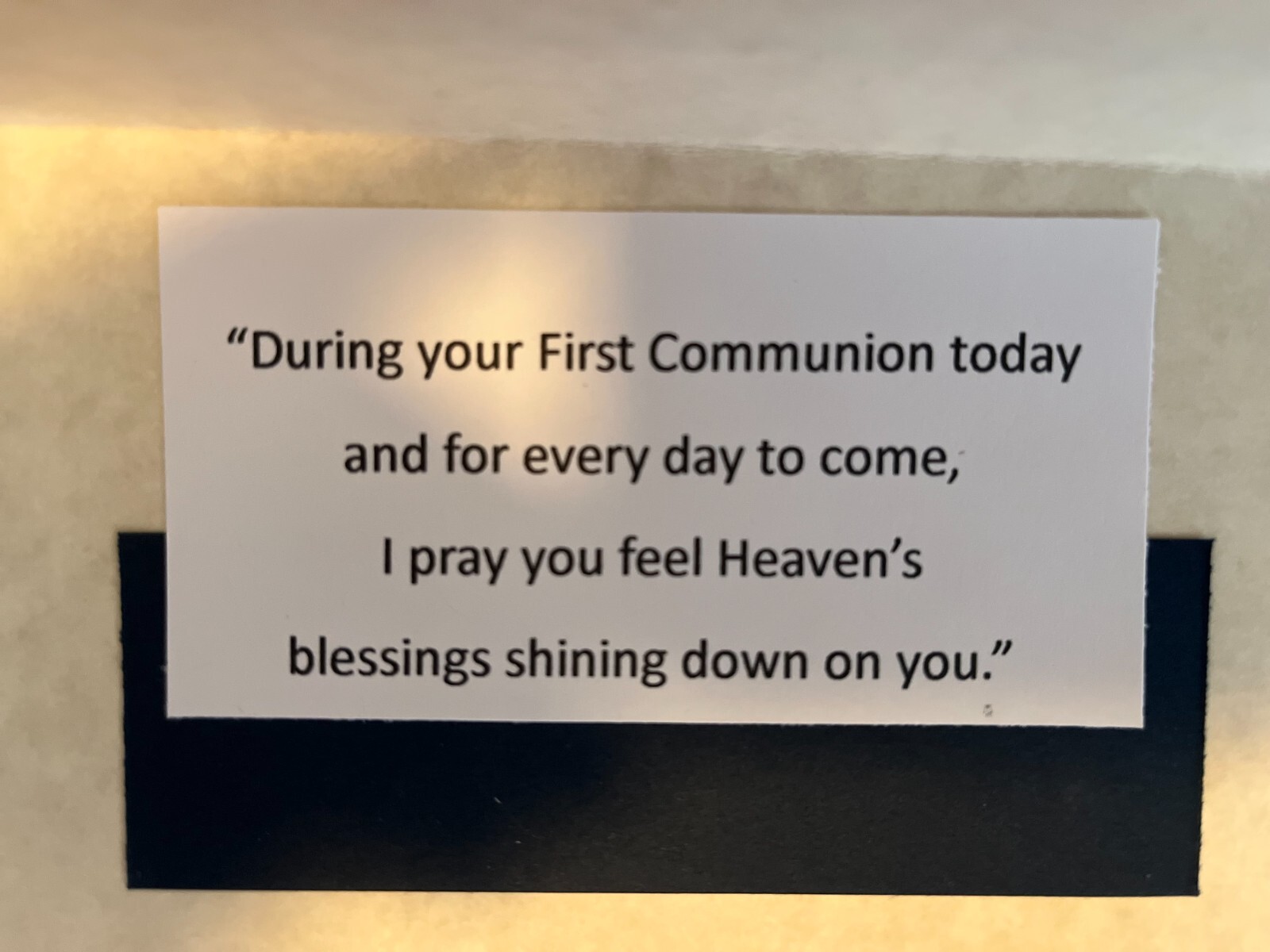 First Communion card