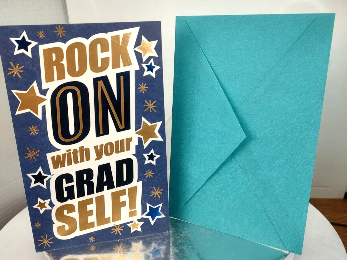 Graduation Unisex “Rock On with your Grad Self American Greeting Card New