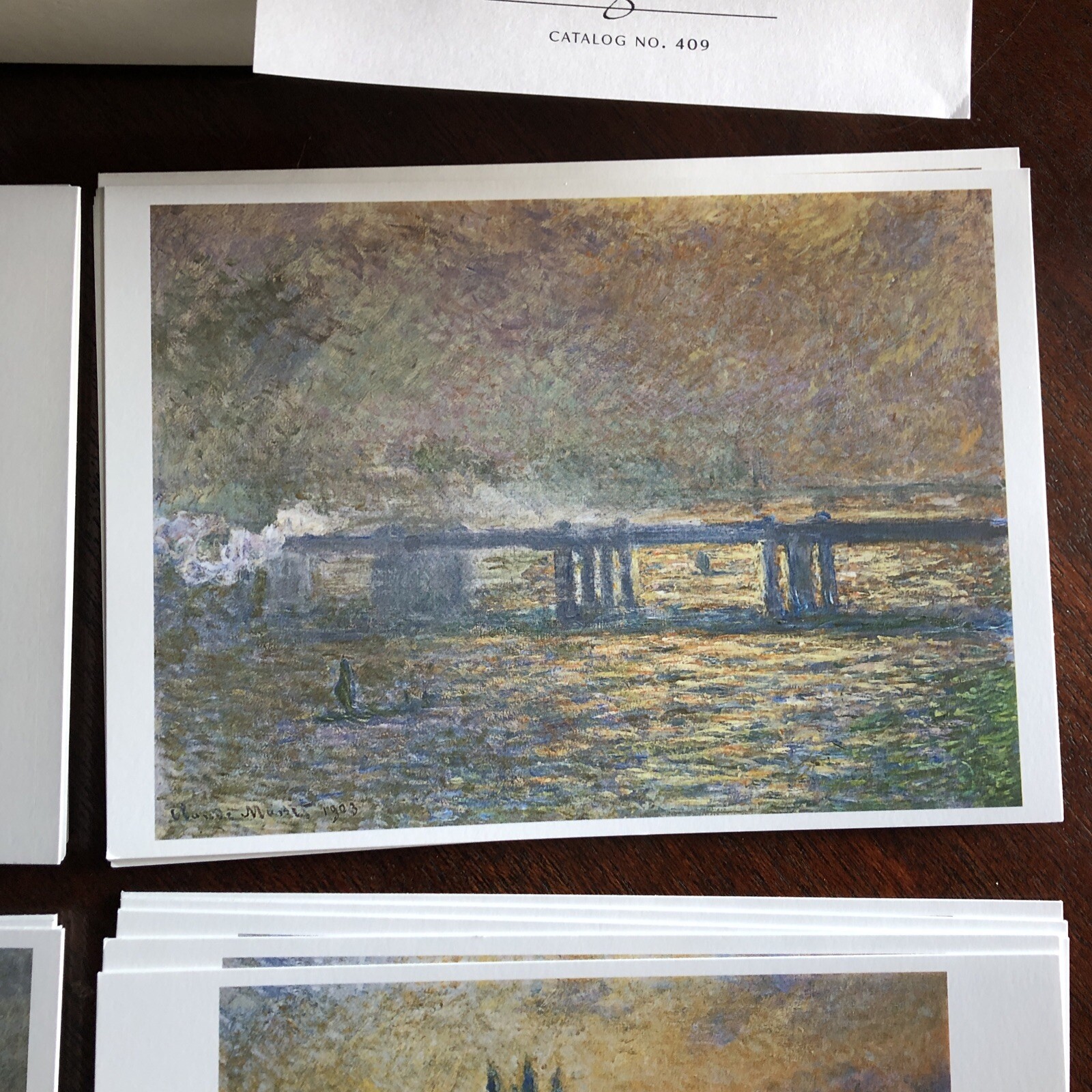 Claude Monet in London Bridges 20 Greeting Cards New In Box Pomegranate